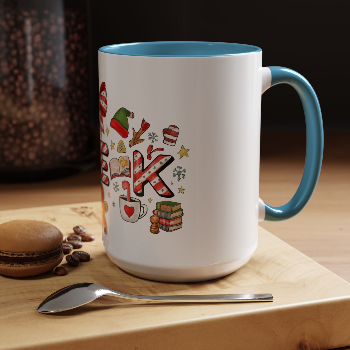 Holiday Teacher Coffee Mug 'PRE-K' Festive Gingerbread & Candy Cane Design (11/15oz) School Staff Christmas Mug Collection