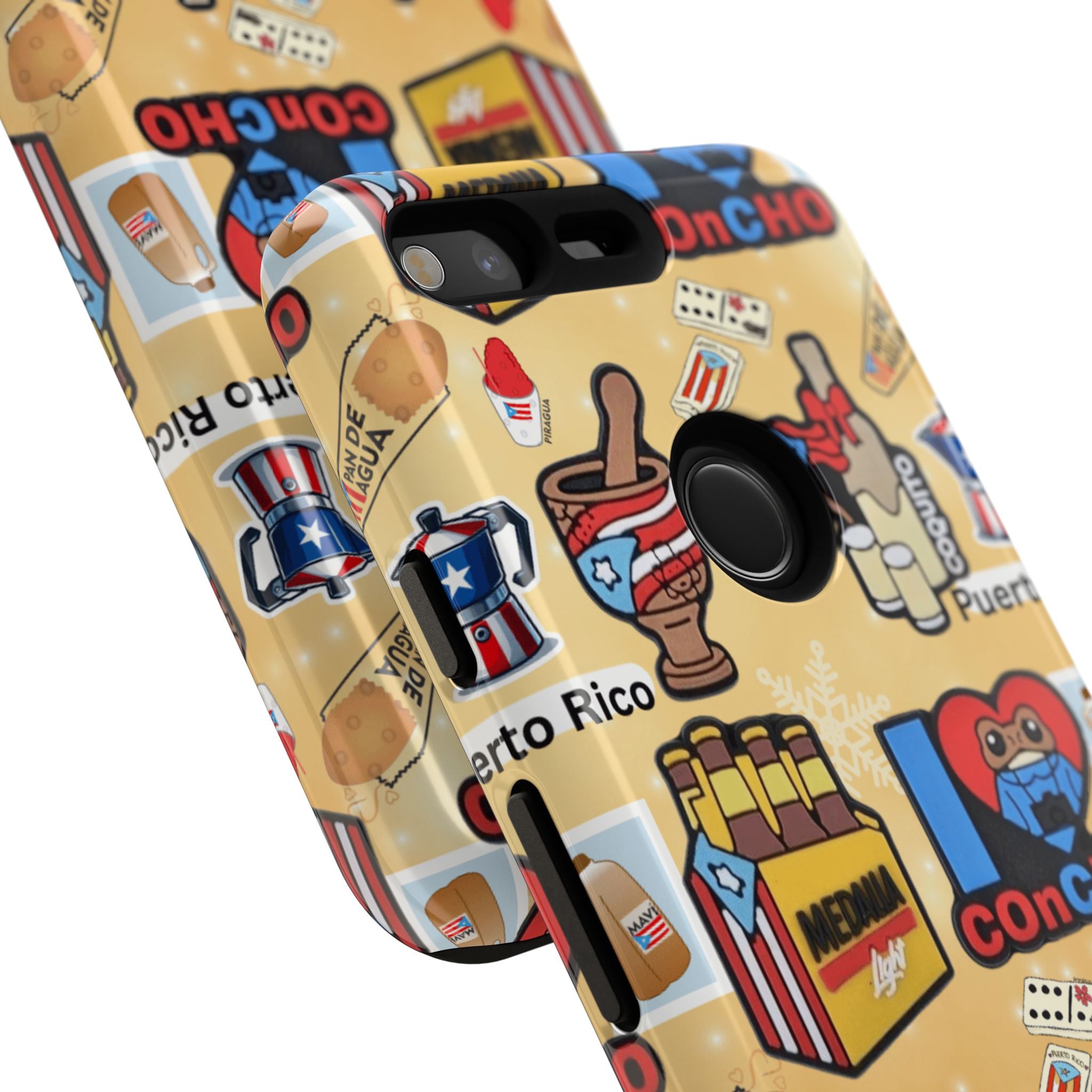 Puerto Rico Sticker Collage Tough Case  ‘I  Concho’ Pattern Phone Case