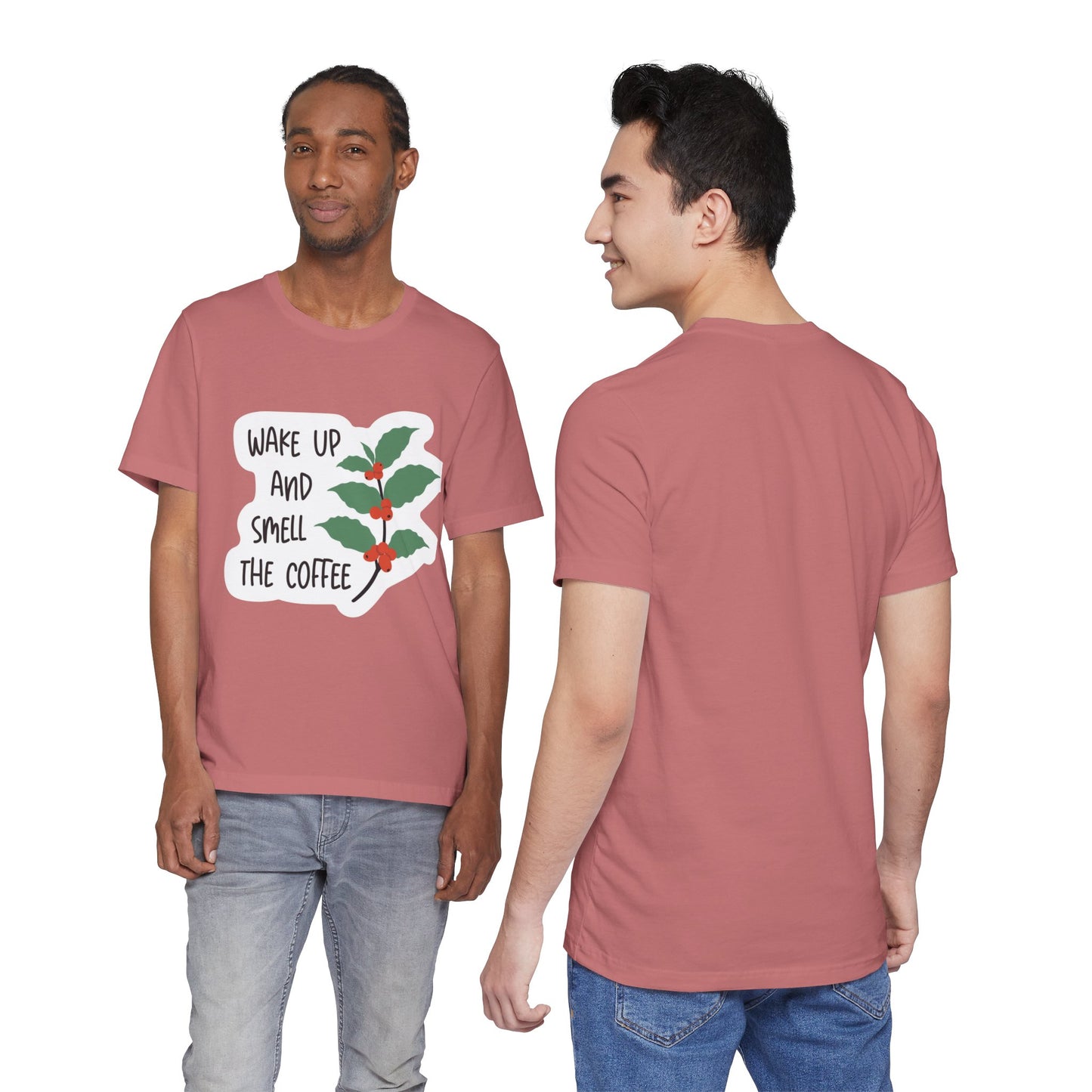 Wake Up and Smell the Coffee Tee  Coffee Plant Graphic T-Shirt