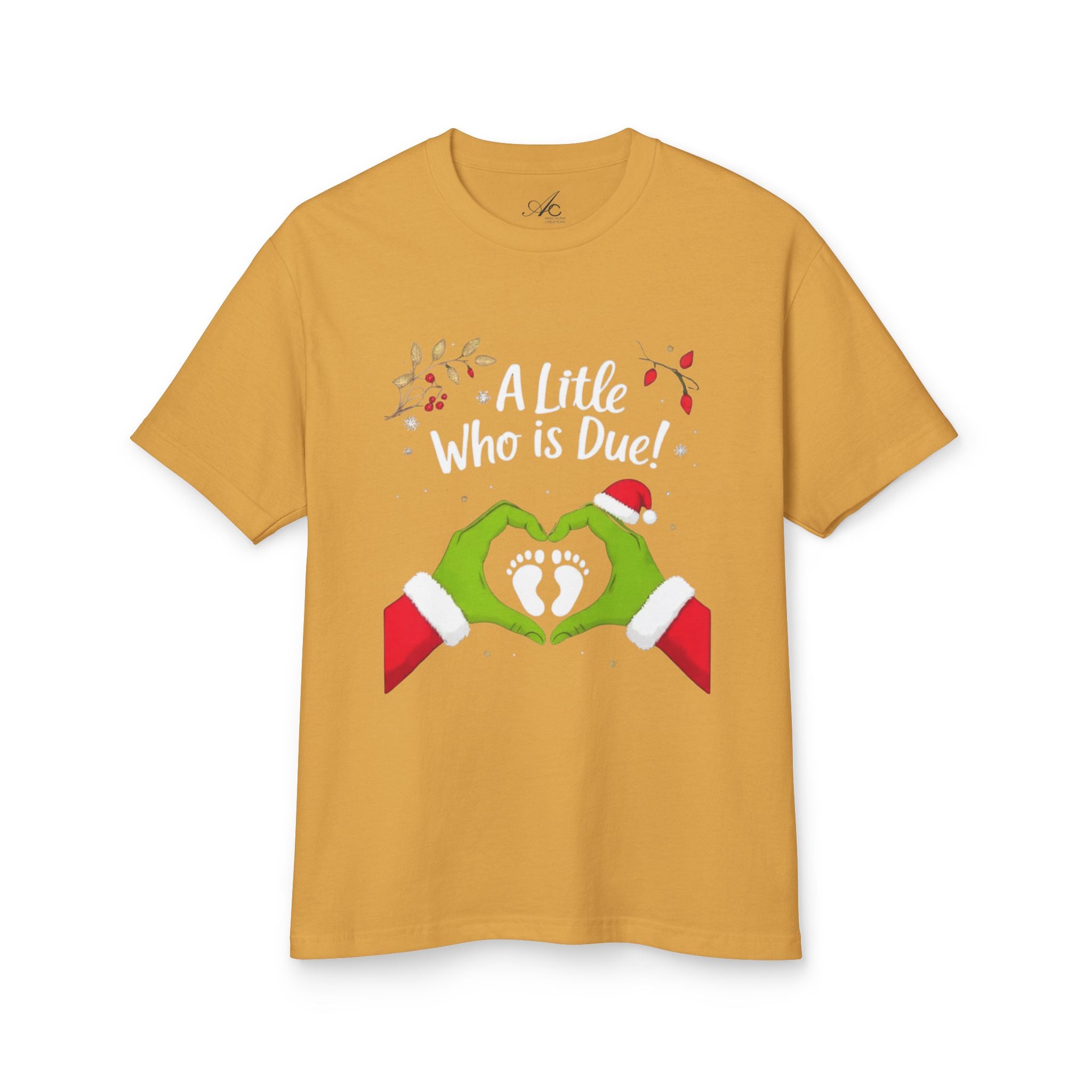 Pregnancy Announcement Tee  "A Little Who is Due" Holiday Baby Reveal T-Shirt Little One on the Way