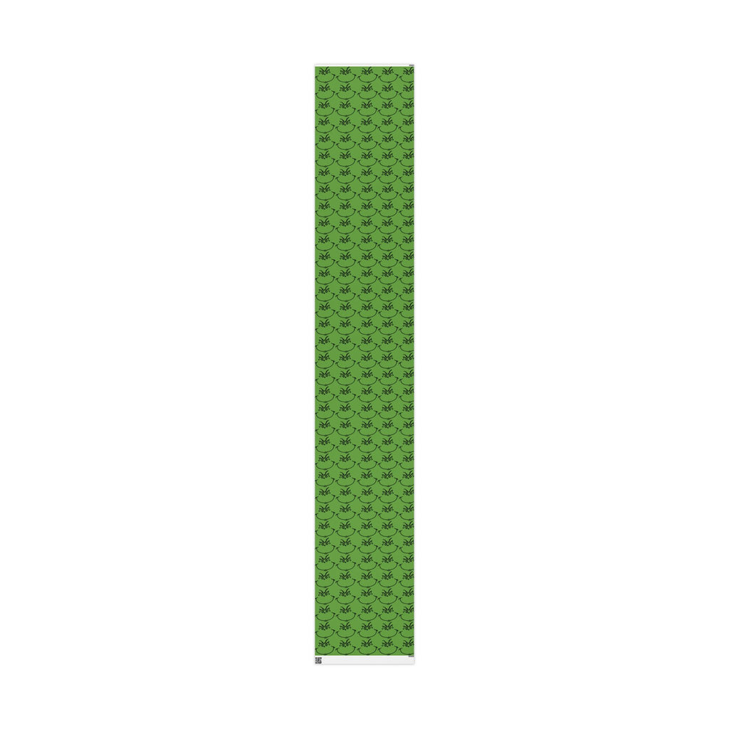 The Grench Wrapping Paper Roll  Green Tribal Swirl Gift Wrap (Holiday & Birthday)