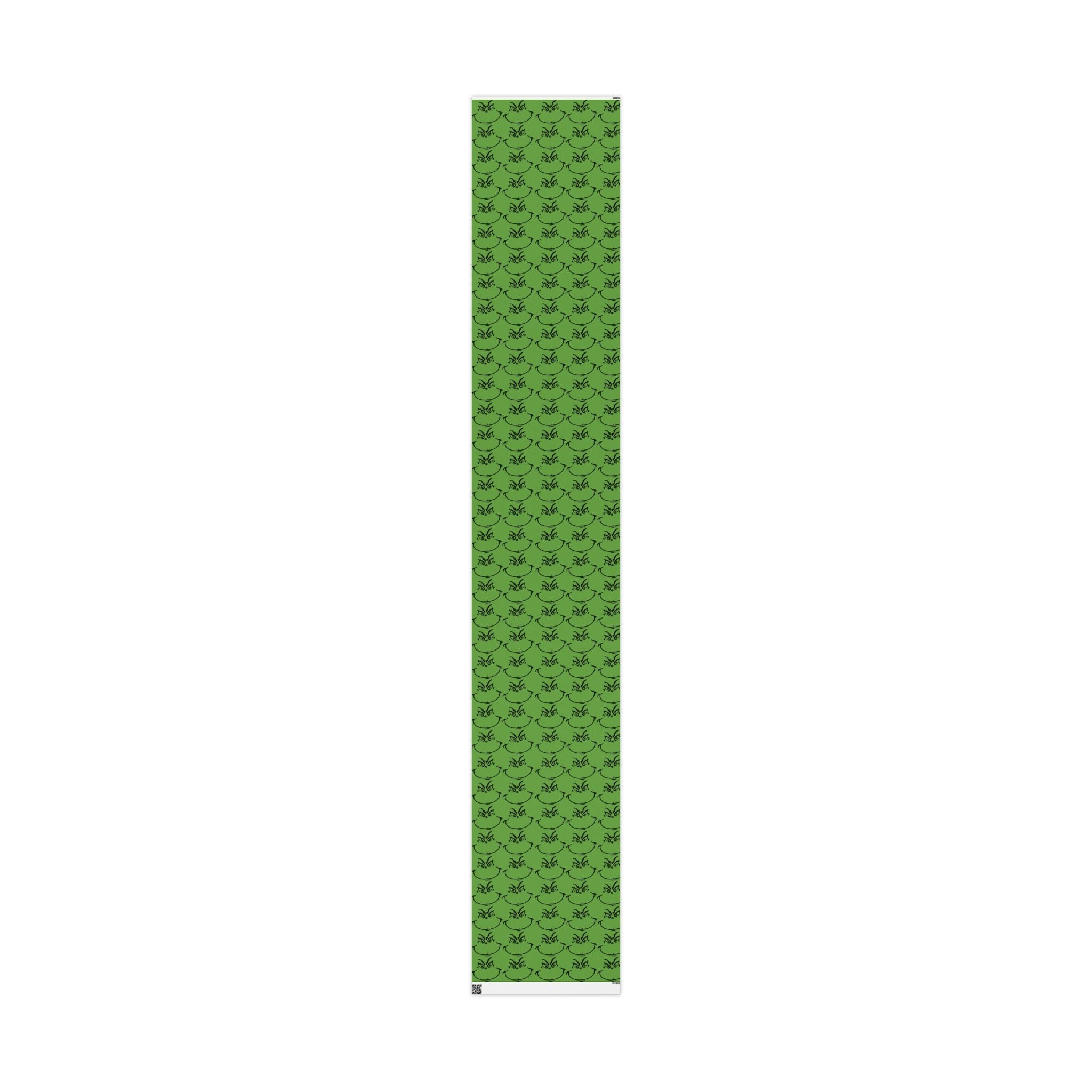 The Grench Wrapping Paper Roll  Green Tribal Swirl Gift Wrap (Holiday & Birthday)