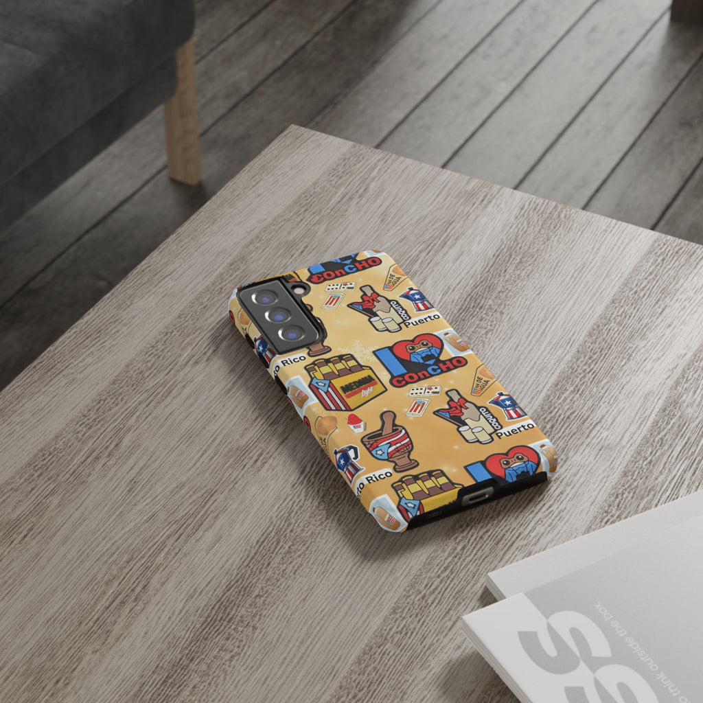 Puerto Rico Sticker Collage Tough Case  ‘I  Concho’ Pattern Phone Case