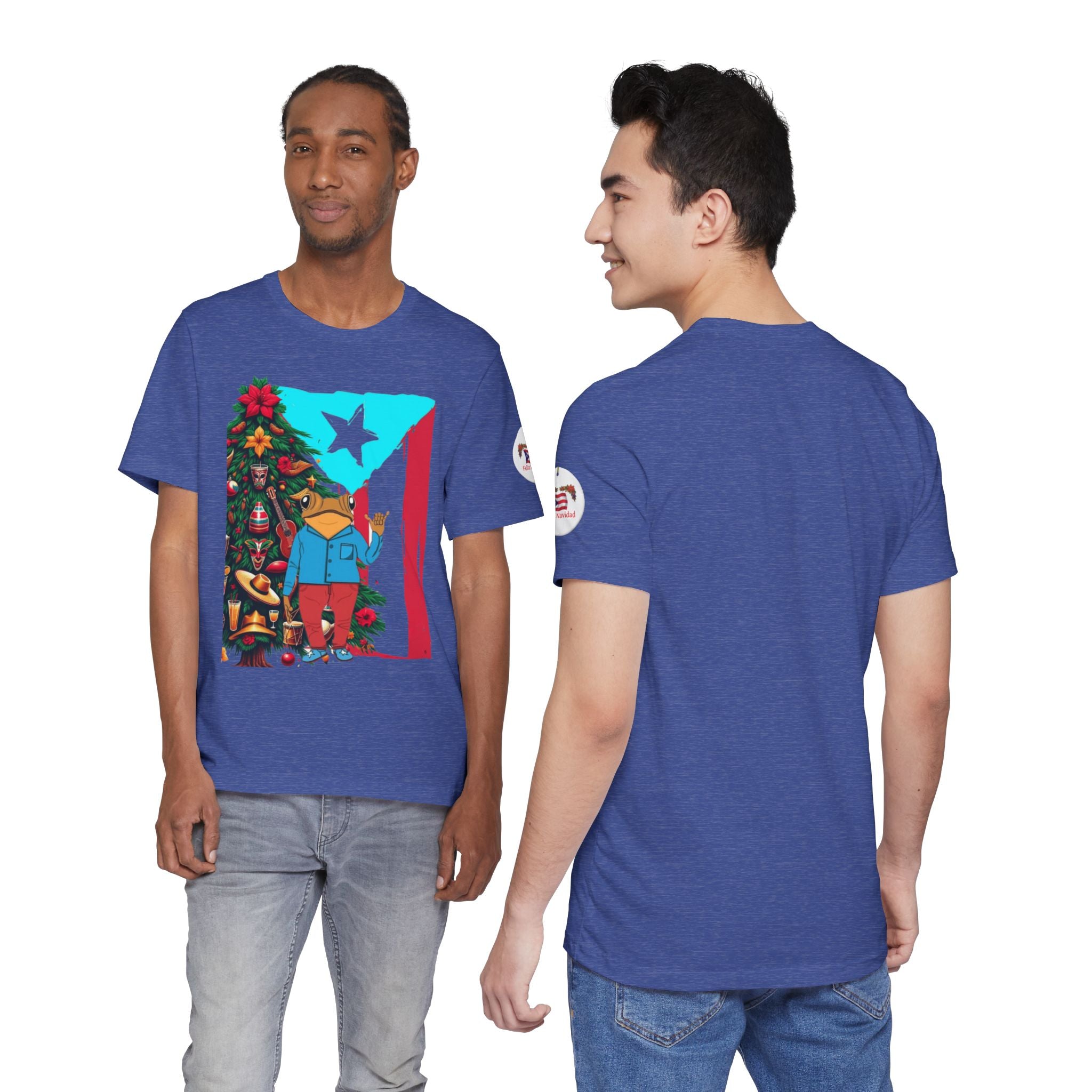 Puerto Rico Holiday T-Shirt  Coquí by Christmas Tree Graphic Puerto Rico’s Navidades