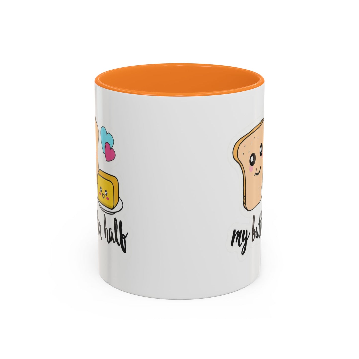 Motivational & Funny Quote Mugs Uplifting Coffee Cup Gifts Cute Foodie Relationship Mug My Butter Half Design, Colorful 11oz & 15oz