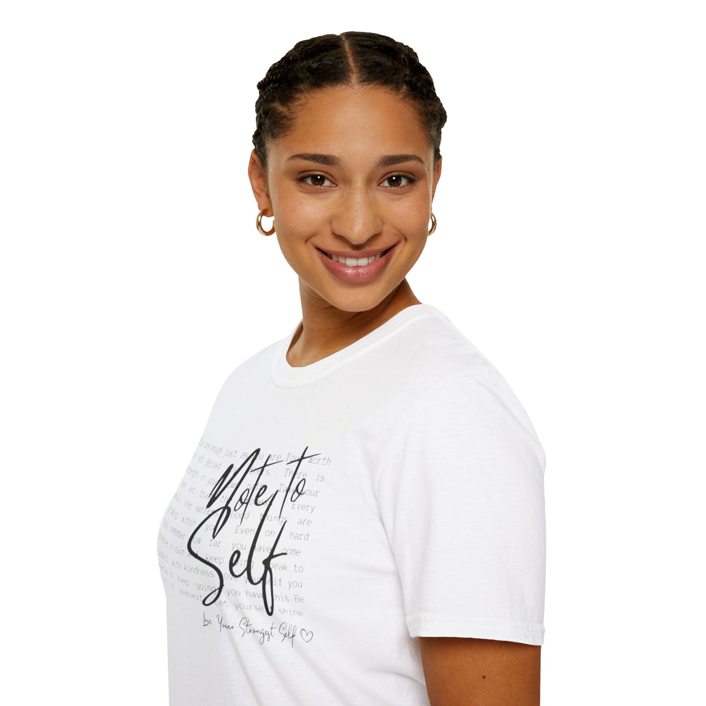 Note to Self T‑Shirt  Minimal Script Inspirational Tee