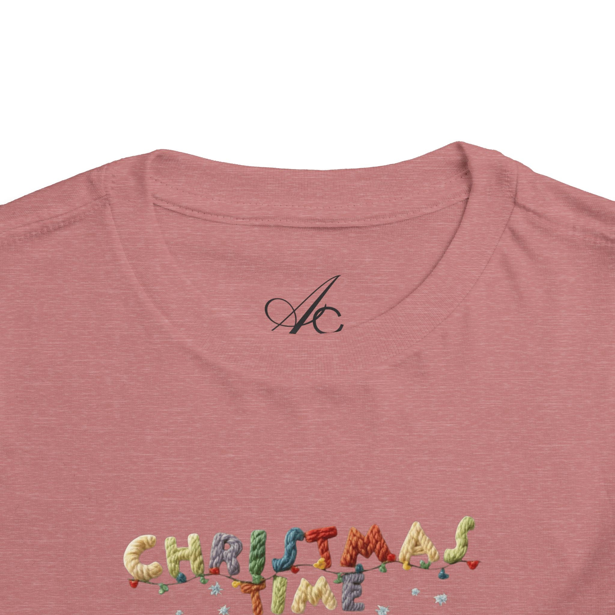 Christmas Time Toddler Tee  Cute Holiday Toy & Santa Print
