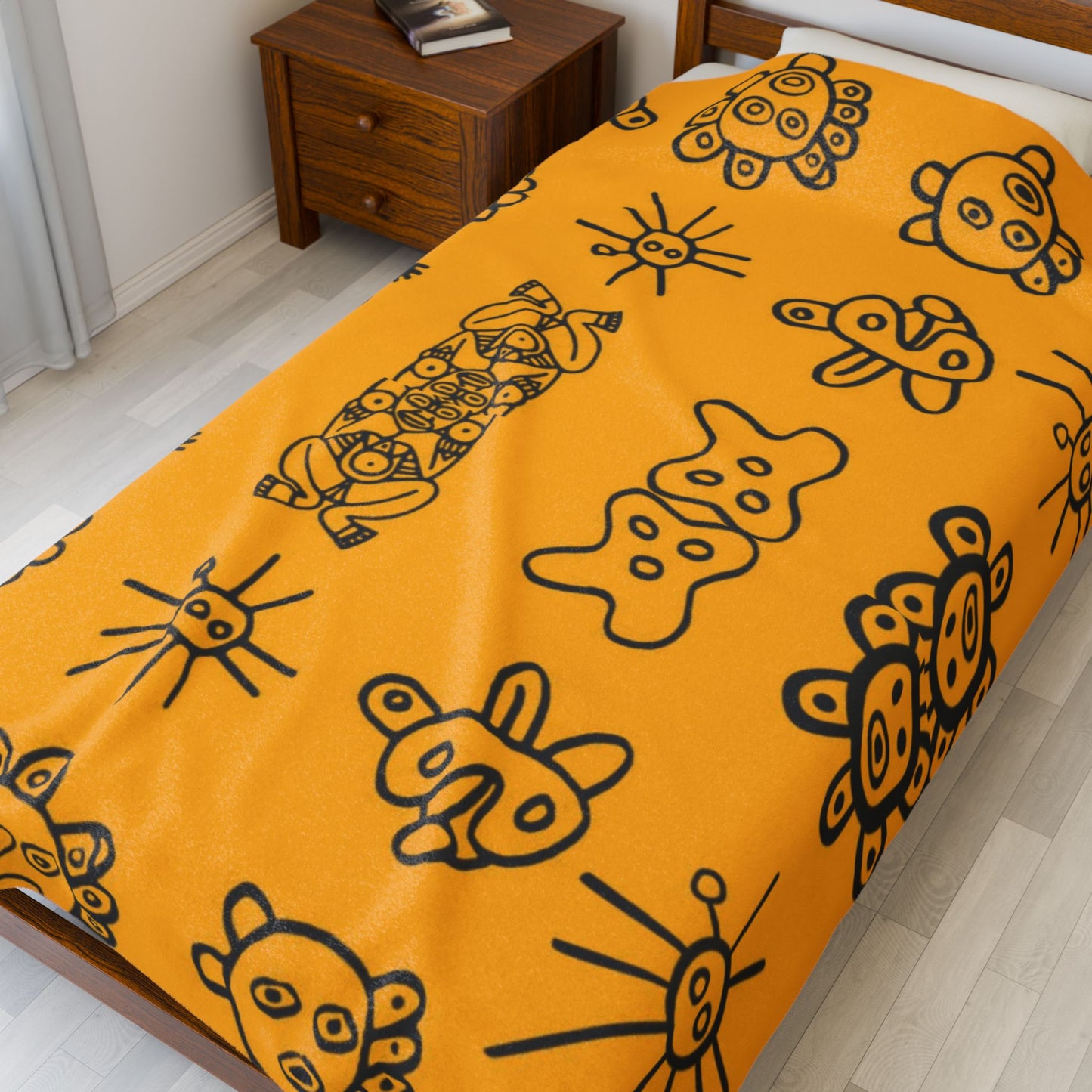 Puerto Rican Christmas patterns & cultural art  Tribal Sun & Totem Pattern Cozy Throw