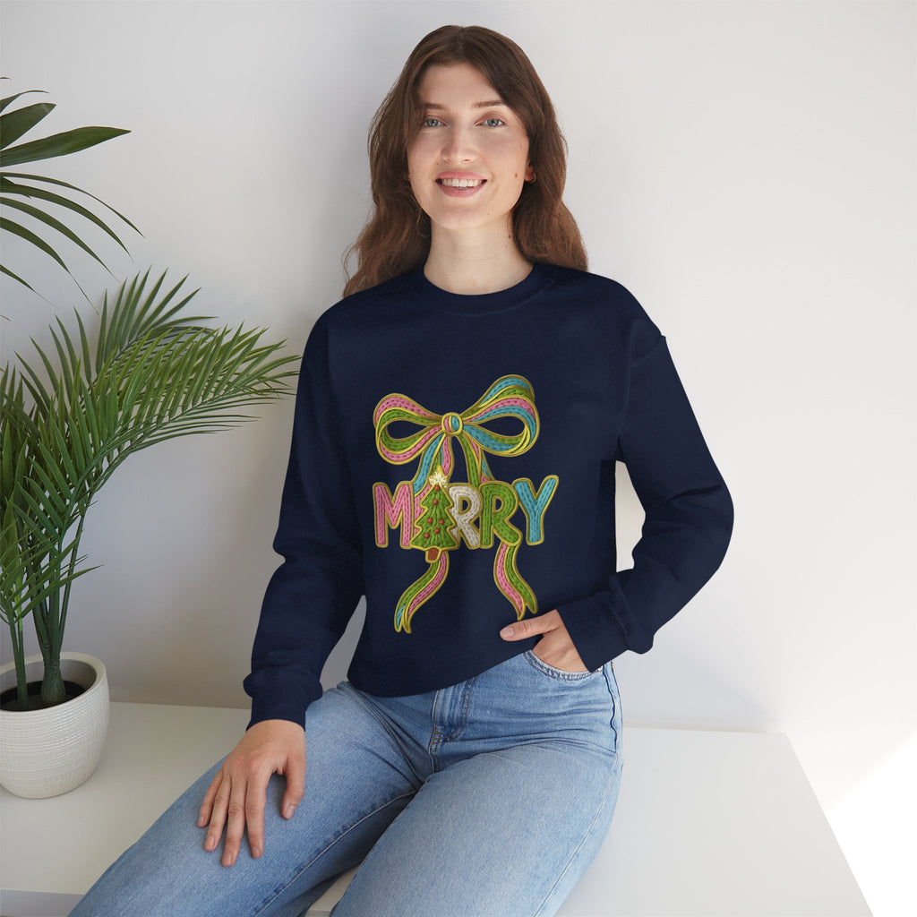 Festive Holiday Designs and Quotes Candy Christmas Tree Sweatshirt — Holiday Candyland Crewneck
