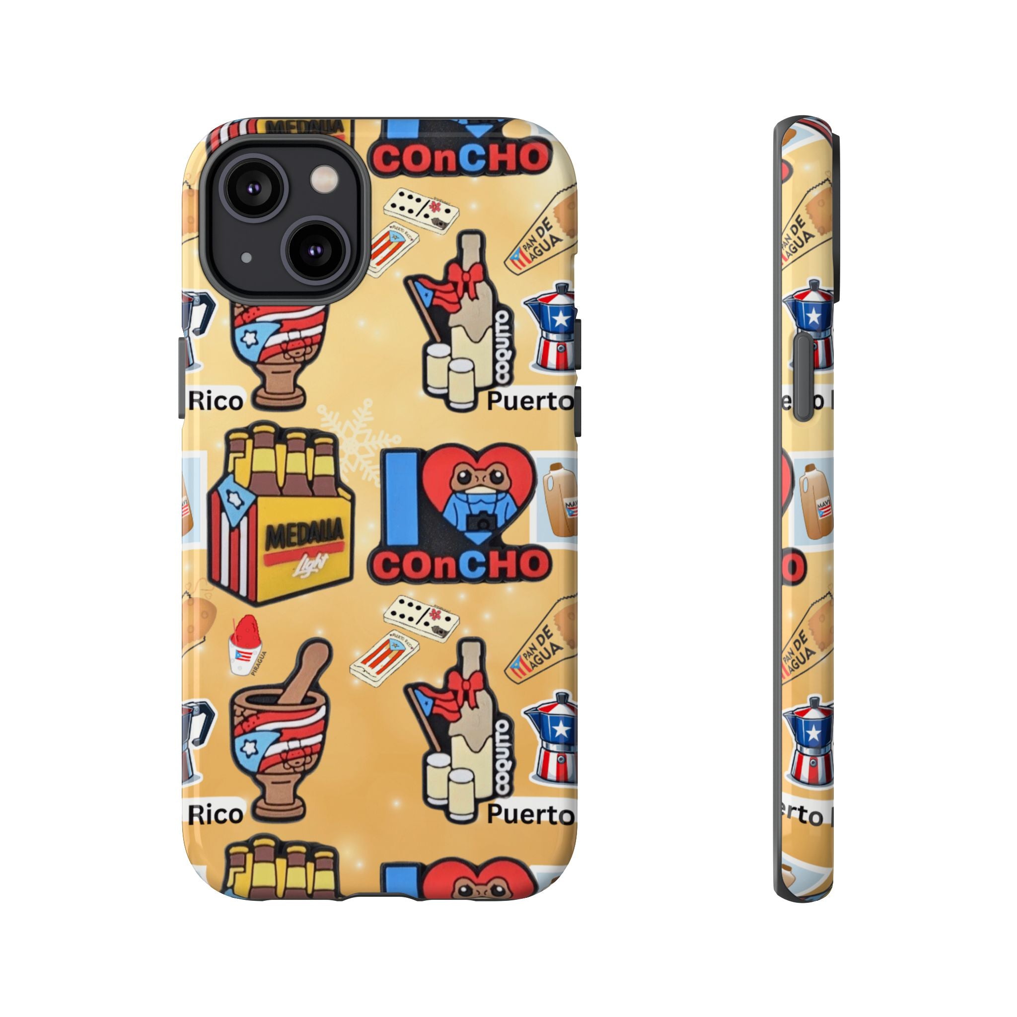 Puerto Rico Sticker Collage Tough Case  ‘I  Concho’ Pattern Phone Case
