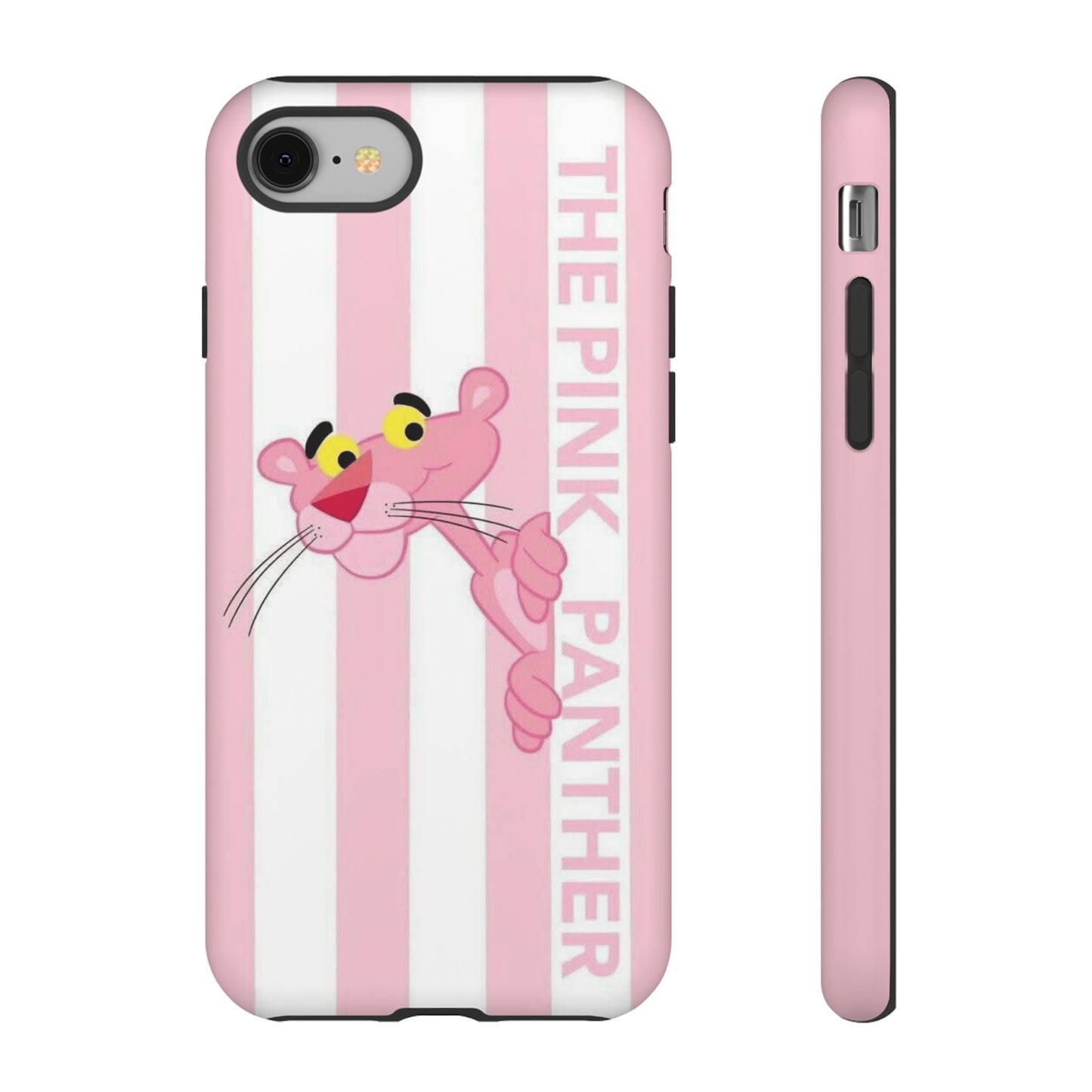 Pink Panther Tough Case Retro Striped Phone Case with "The Pink Panther" Design