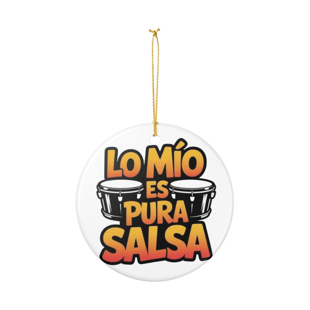 Salsa Music Ceramic Ornament - 'Lo Mío Es Pura Salsa' Decorative Piece  Puerto Rico