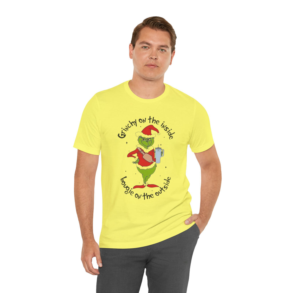 Grinch-Inspired Holiday Tee: 'Grinchy on the Inside, Boogie on the Outside'