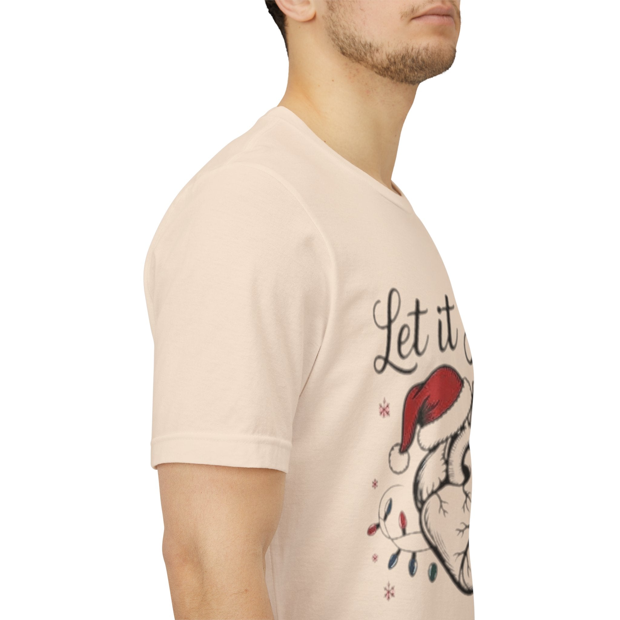 Let It Flow Heart Tee  Christmas Anatomical Heart Shirt