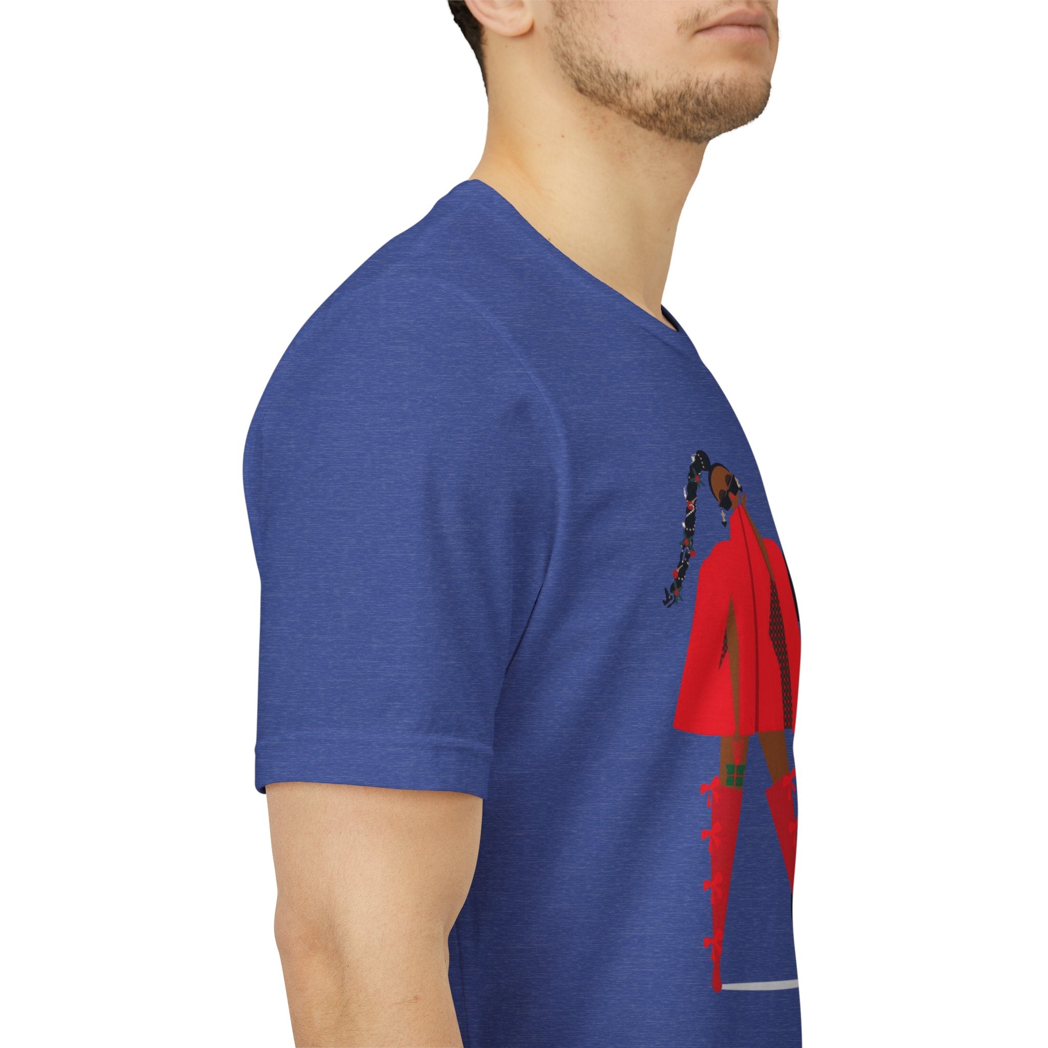 December Fashion Tee  Red Coat Model Graphic Shirt