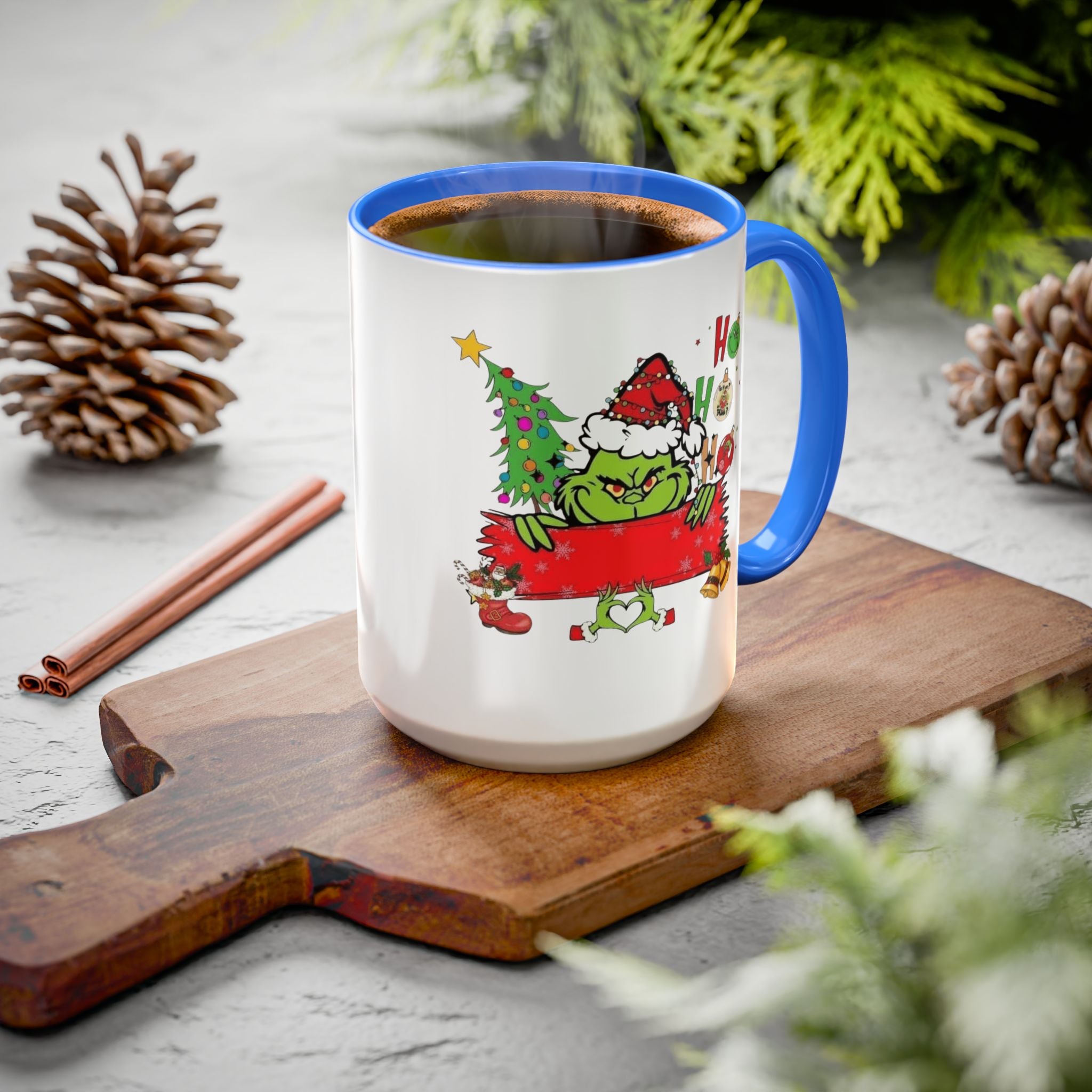 Christmas Grinch Mug (11oz & 15oz)  Funny Holiday Coffee Cup with Grinch Illustration Christmas Mugs Collection!