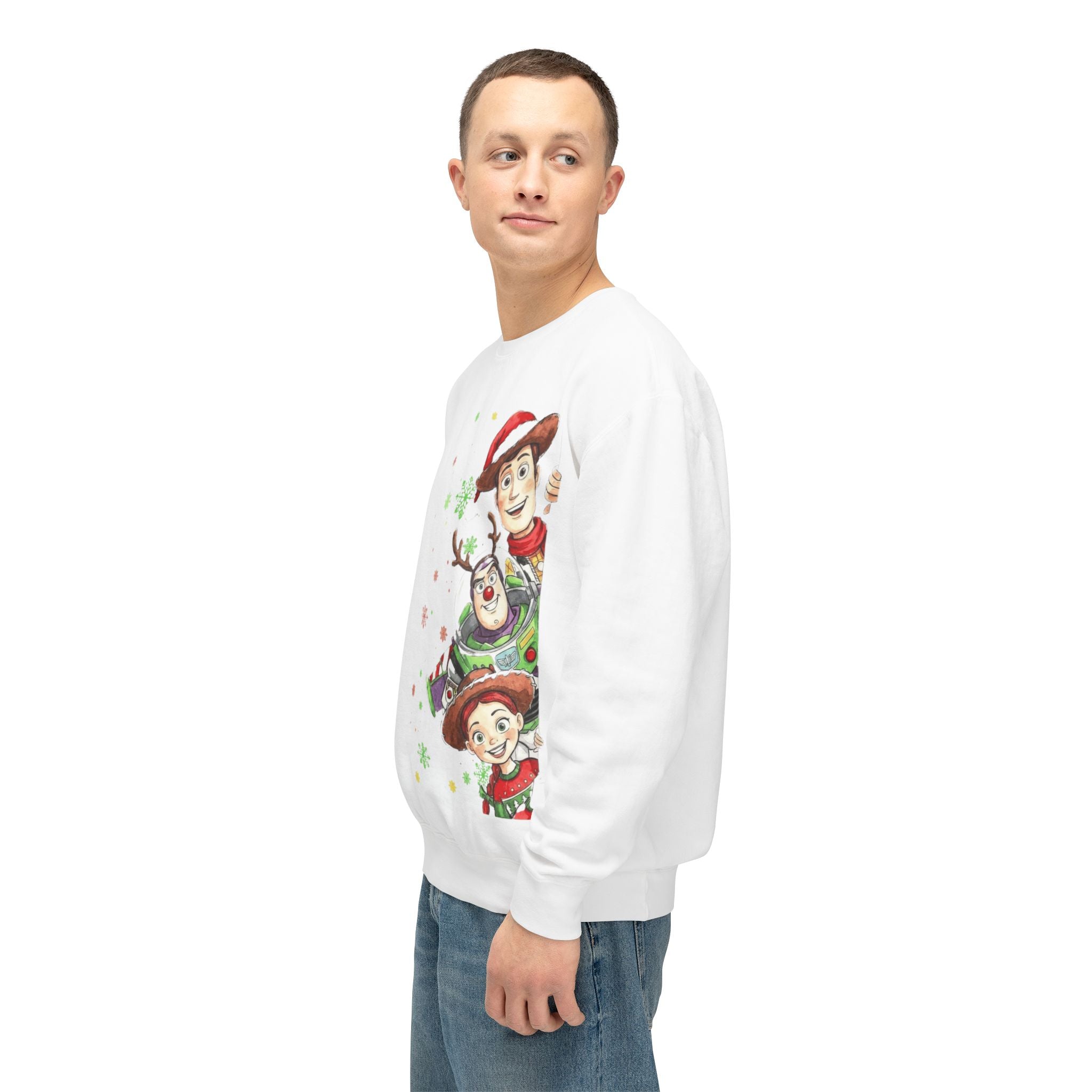 Christmas Toy Cowboy Crewneck Sweatshirt  Festive Woody & Friends Holiday Sweatshirt Cartoon Christmas T-shirts and Sweaters