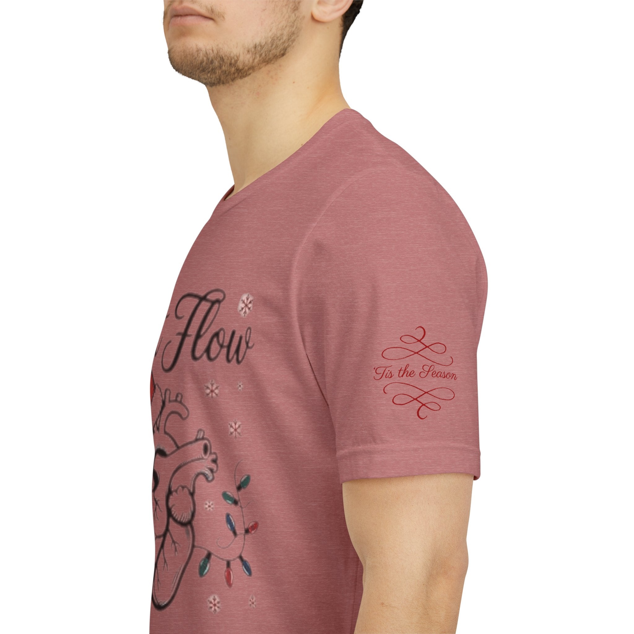 Let It Flow Heart Tee  Christmas Anatomical Heart Shirt