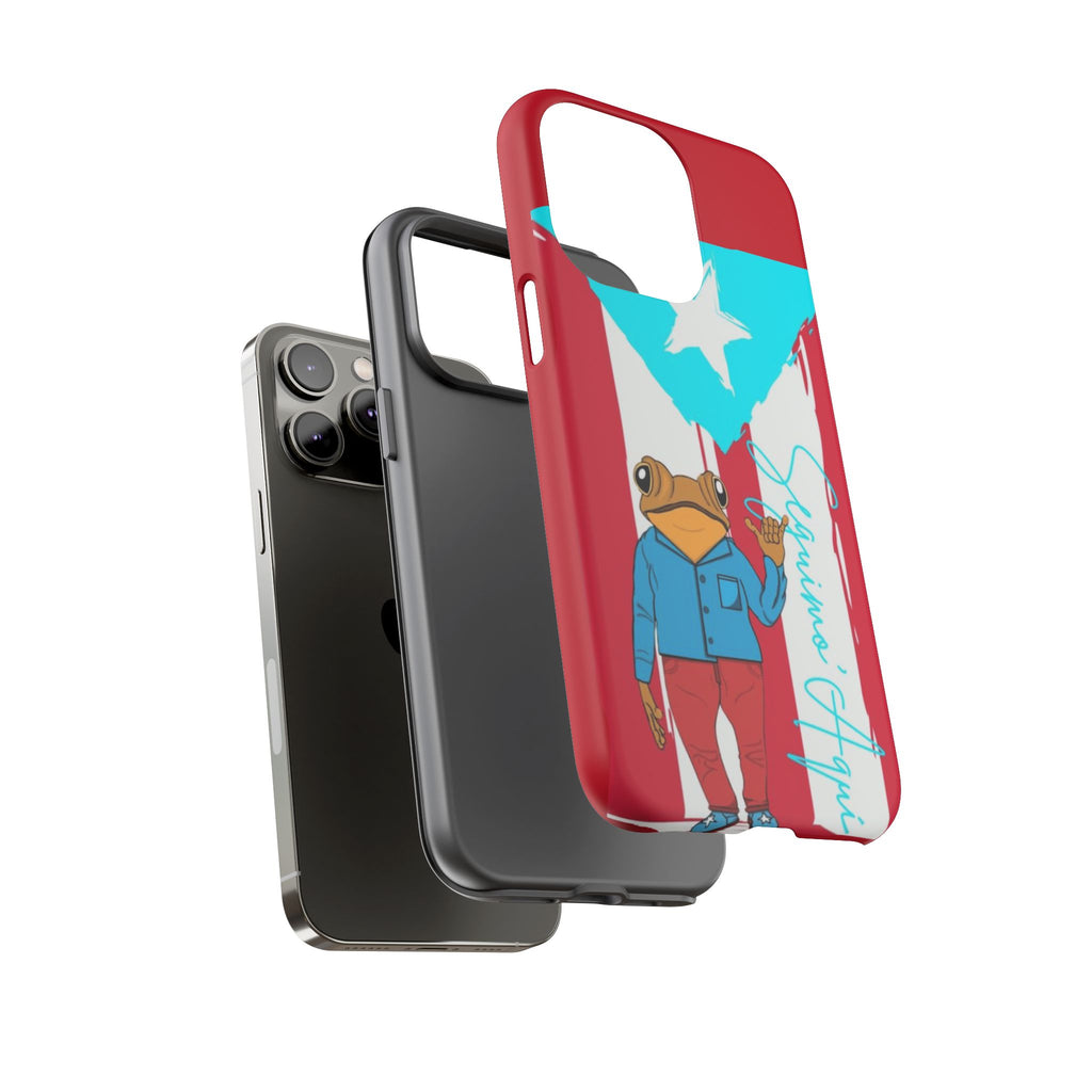 Puerto Rican Flag Frog Design ("Señorita Hops")Phone Case Isla del Encanto Phone Case – Puerto Rican Style