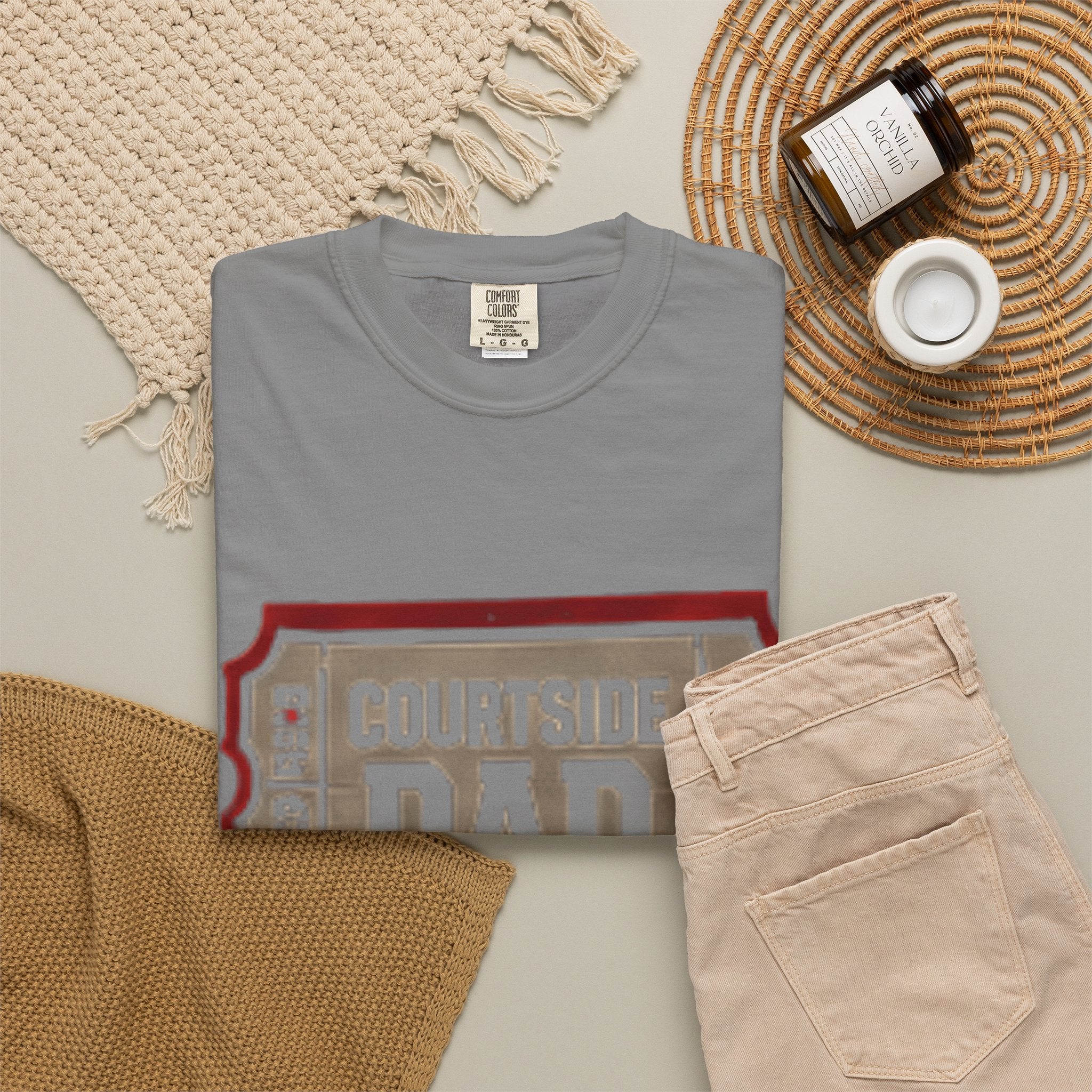 Courtside Dad T-Shirt — Vintage Ticket-Style Basketball Dad Tee