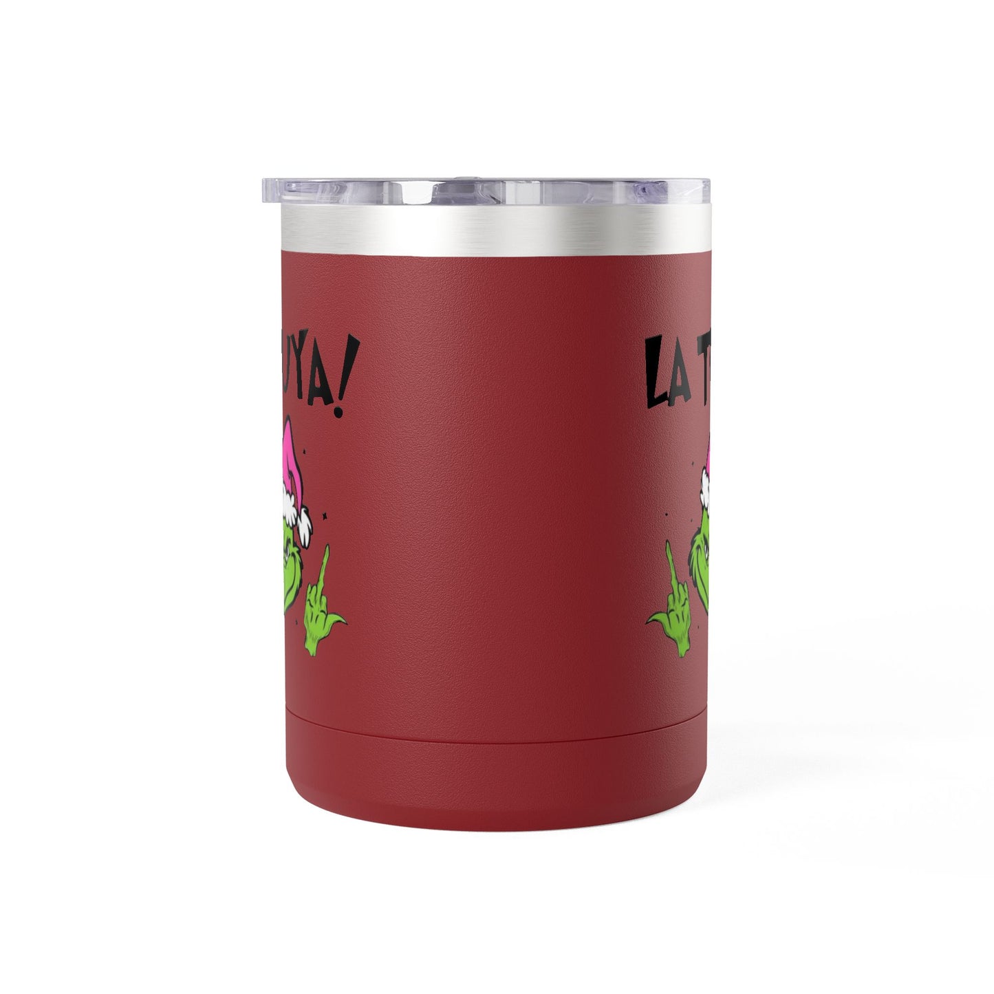 Holiday Grinch Coffee Mug Tumbler - 15oz Vaso / Taza de Acero Inoxidable – Diseño Navideño