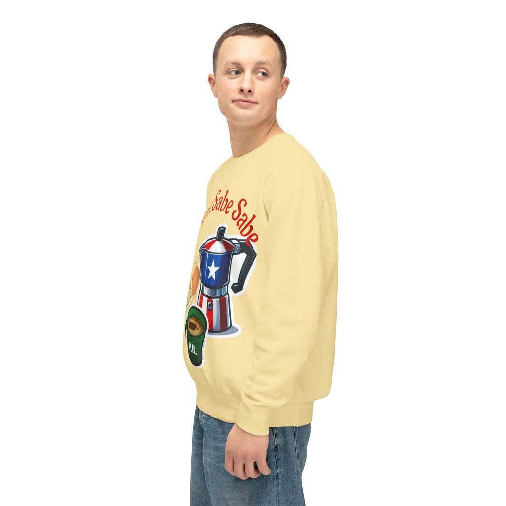 Crewneck Sweatshirt — "El que Sabe Sabe" Puerto Rico Coffee Design