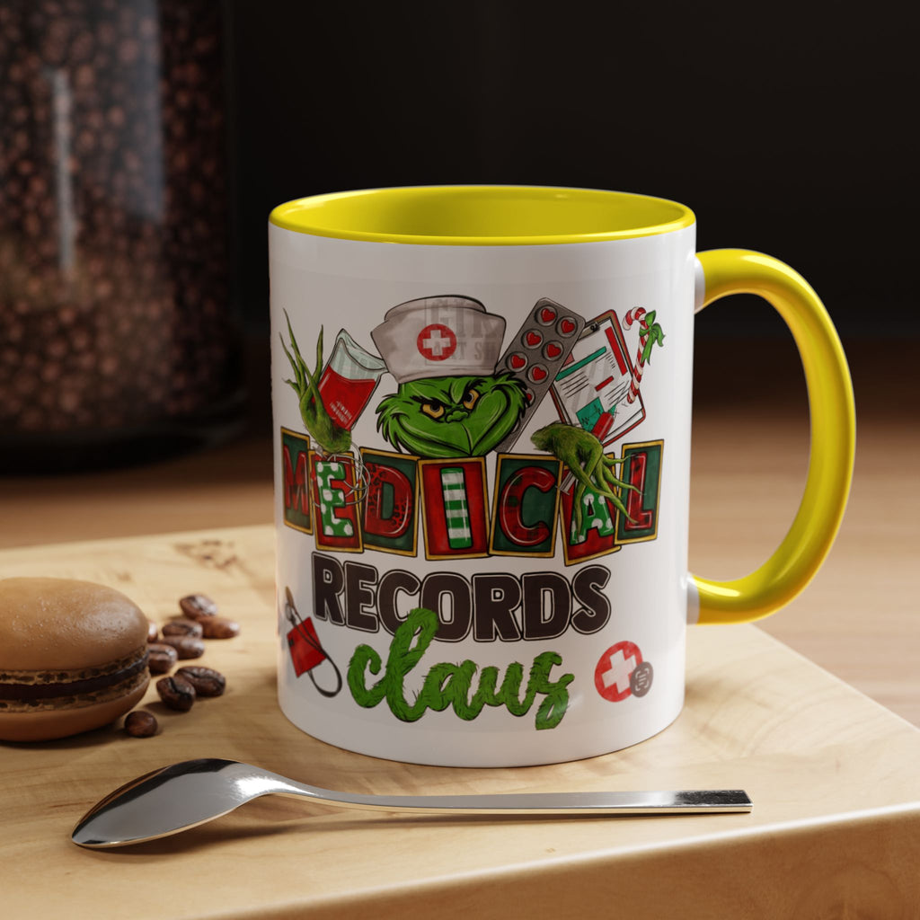 Medical Records Claus Coffee Mug — Funny Holiday Nurse & Medical Staff Gift (11/15oz) Medical Christmas Mug,