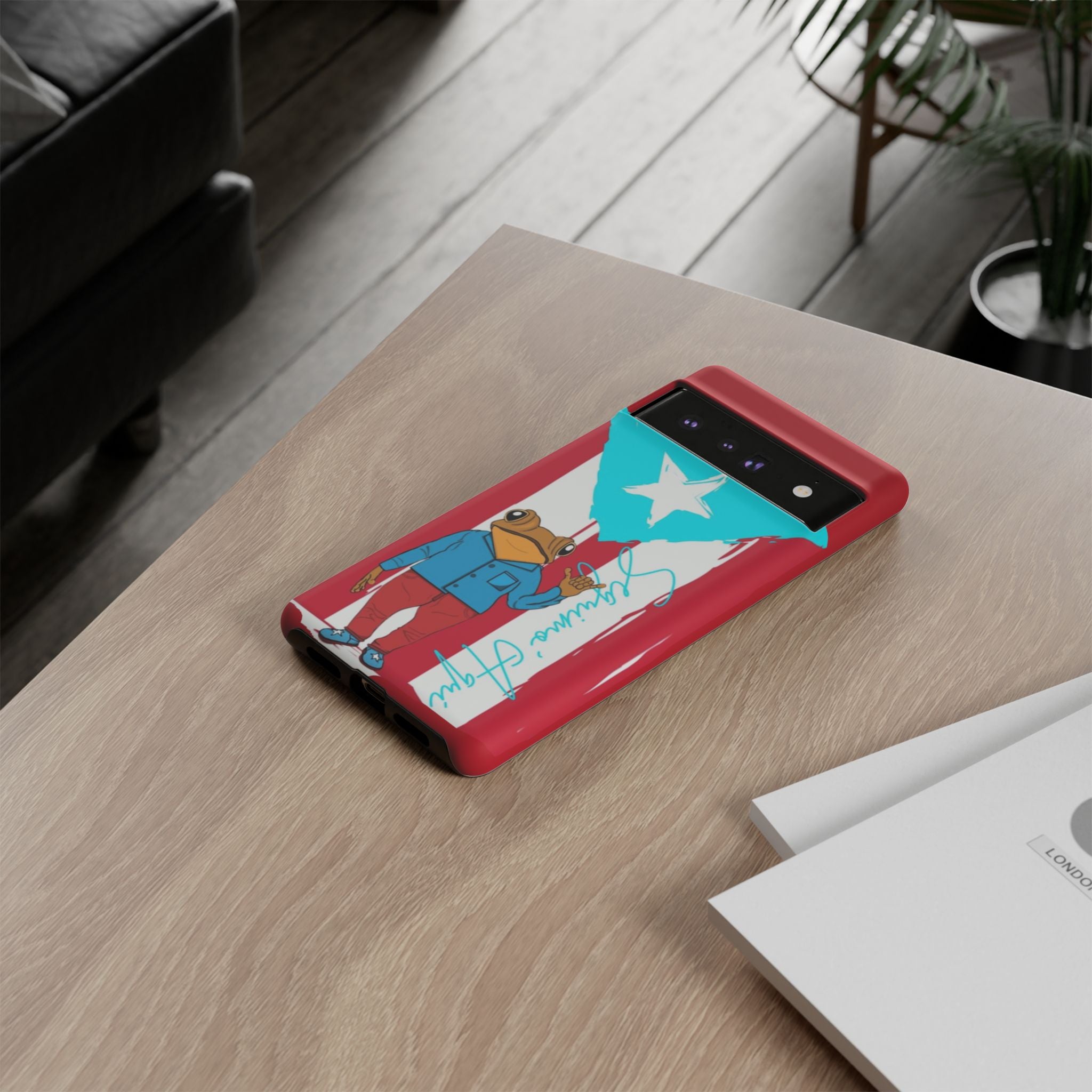 Puerto Rican Flag Frog Design ("Señorita Hops")Phone Case Isla del Encanto Phone Case – Puerto Rican Style