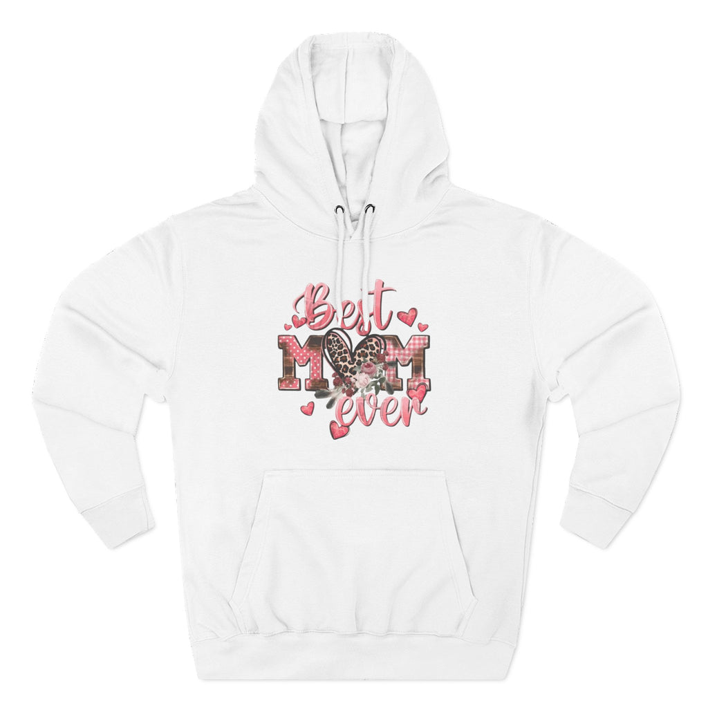 Best Mom Ever Hoodie  Leopard Heart Mother's Day Pullover