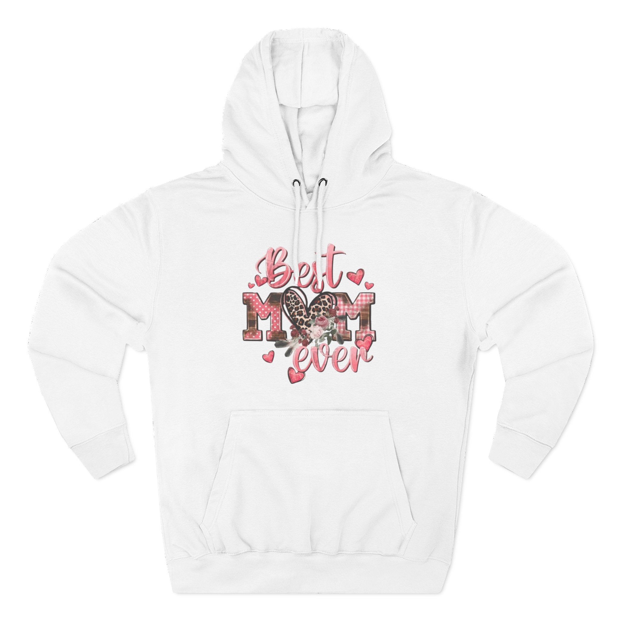 Best Mom Ever Hoodie  Leopard Heart Mother's Day Pullover