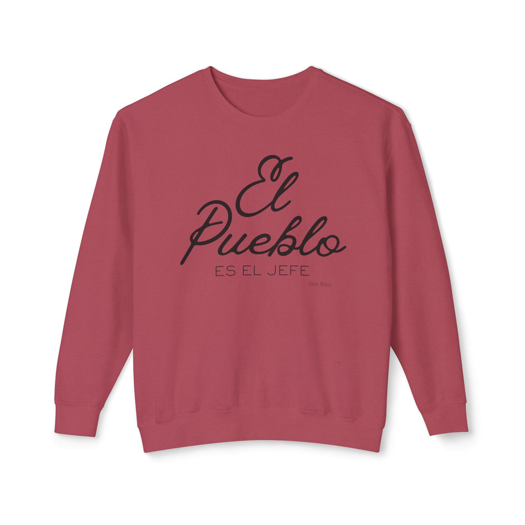 El Pueblo Crewneck Sweatshirt — "El Pueblo es el Jefe" Script Pullover