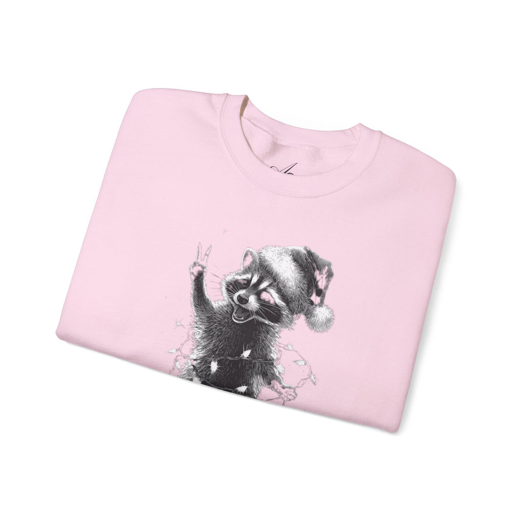 Holiday Raccoon Crewneck Sweatshirt Christmas Tshirts and sweaters,