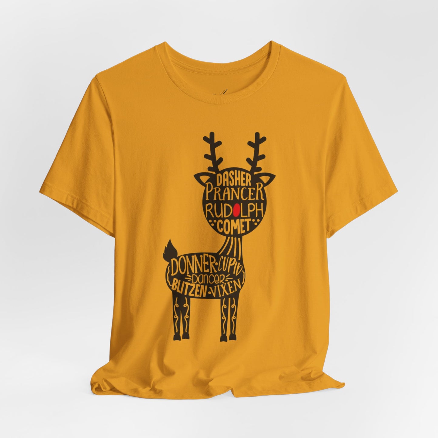 Christmas Reindeer Graphic Tee - Unisex Jersey Short Sleeve Shirt