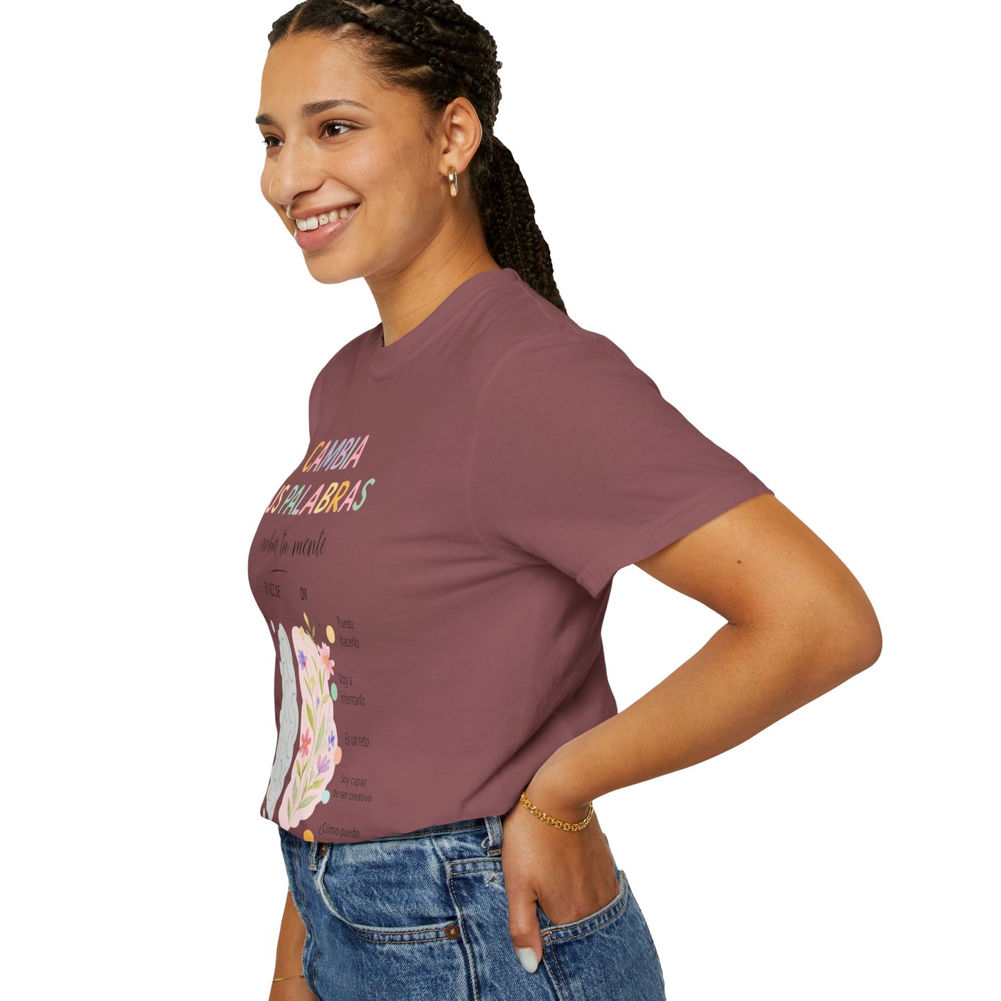 Cambia Tus Palabras Floral Positivity T-Shirt