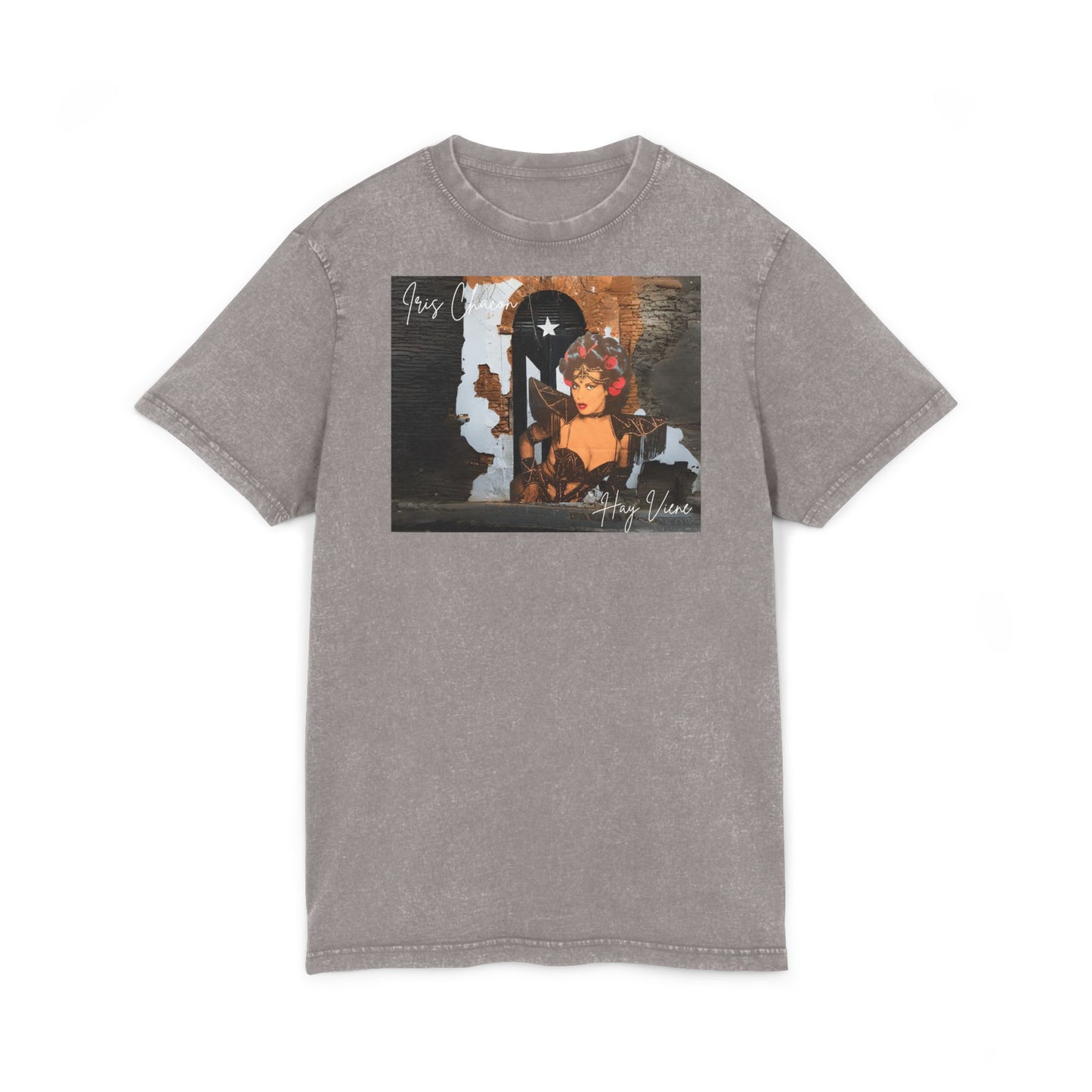 Iris Chacon Puerto Rico Acid Washed Graphic Tee, Vintage Style T-Shirt, Casual Summer Wear, Unique Gift for Her, Stylish Everyday Top