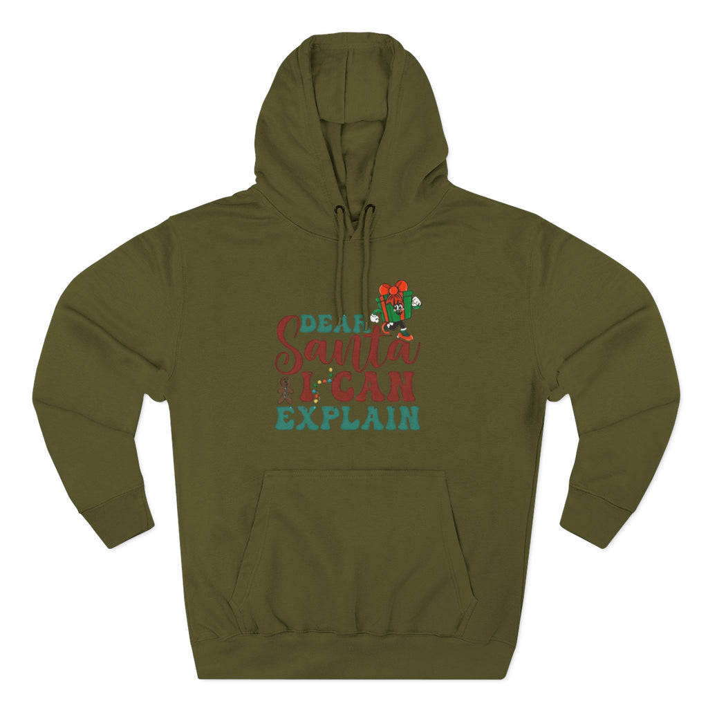 Christmas Hoodie “Dear Santa I Can Explain” Funny Holiday Pullover Christmas T-Shirts and Sweatshirts Collection