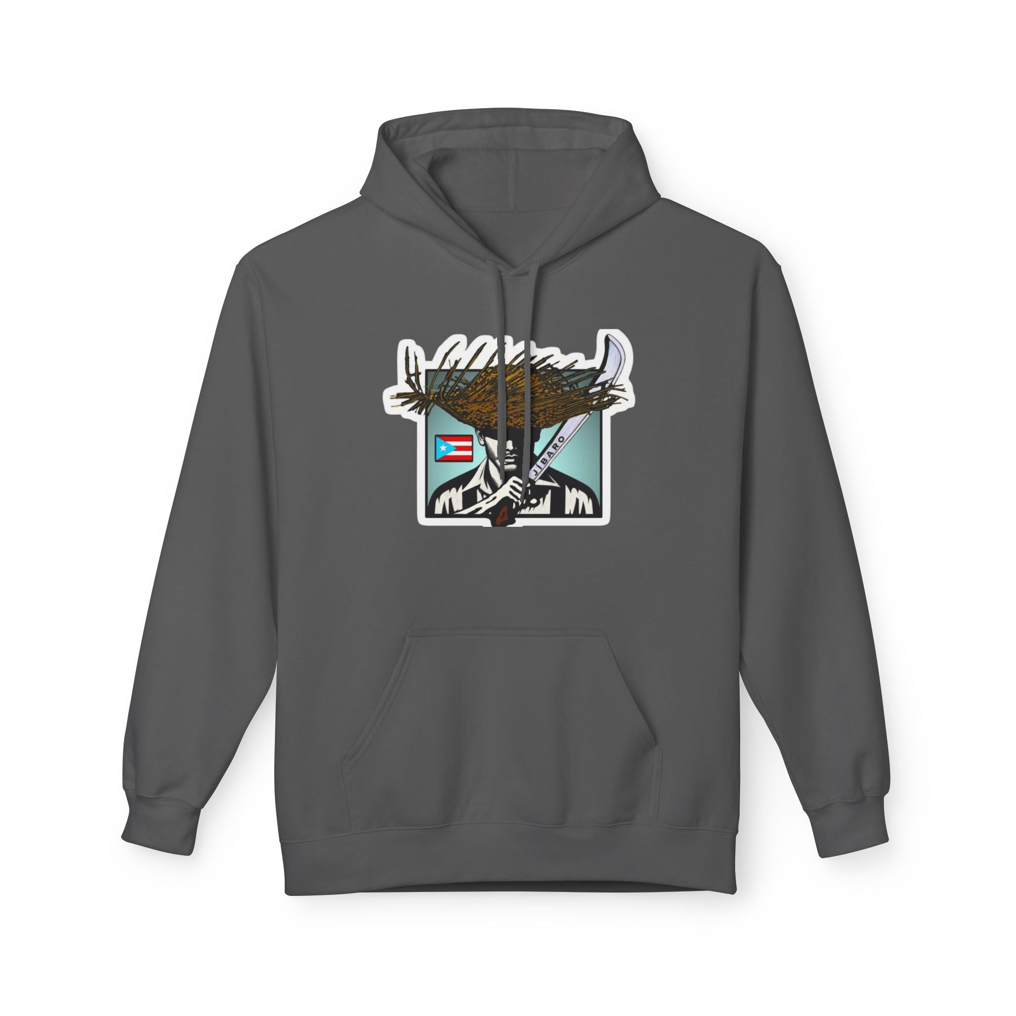 Gíbaro Hoodie  Puerto Rican Pride Pullover with Flag Machete Design