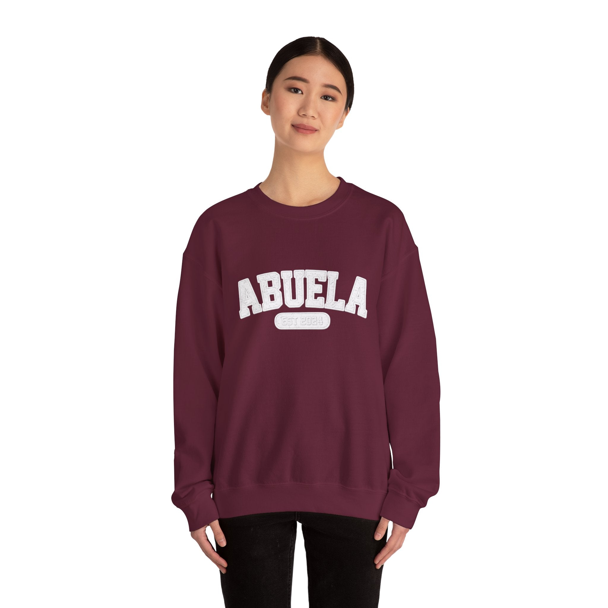 Abuela Varsity Crewneck Sweatshirt Cozy Grandma Gift Minimal Everyday Family Love Apparel