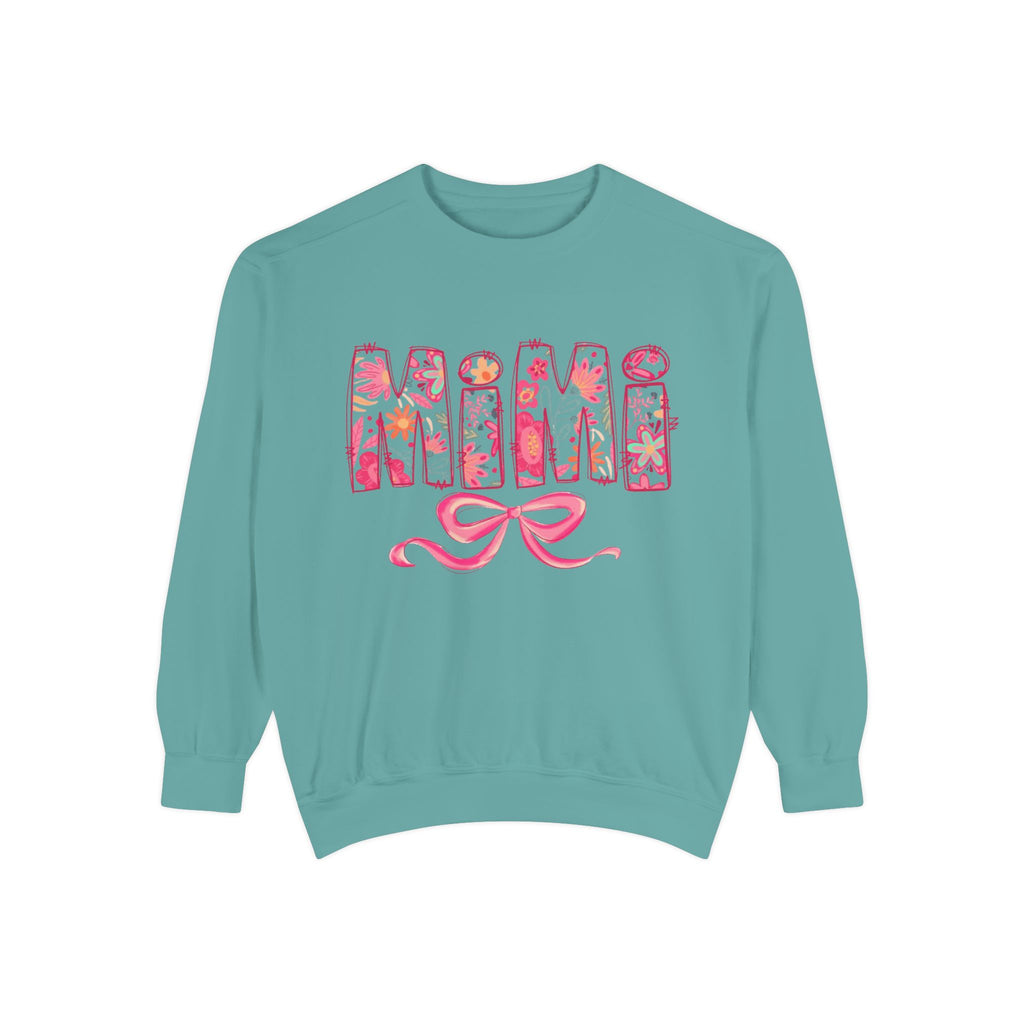 Mama Floral Sweatshirt  Pink Floral 'MAMA' Design with Bow