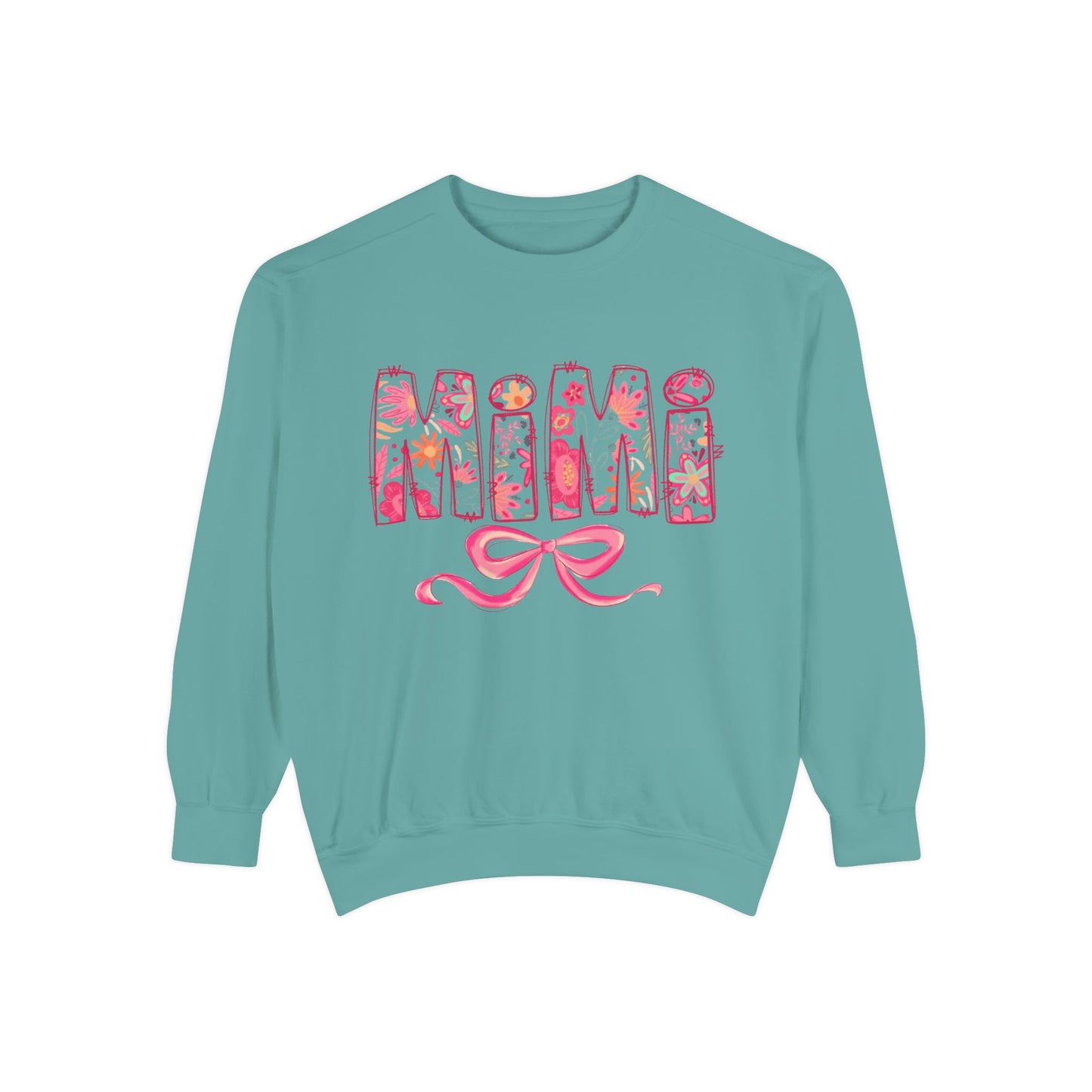 Mama Floral Sweatshirt  Pink Floral 'MAMA' Design with Bow