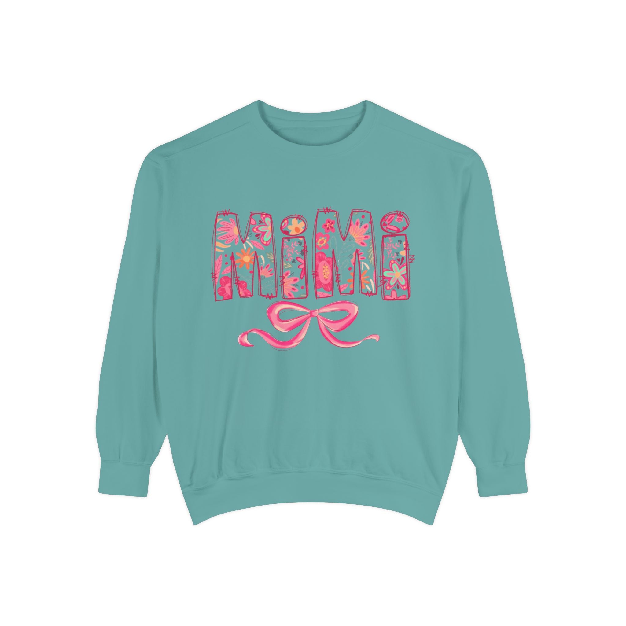 Mama Floral Sweatshirt  Pink Floral 'MAMA' Design with Bow