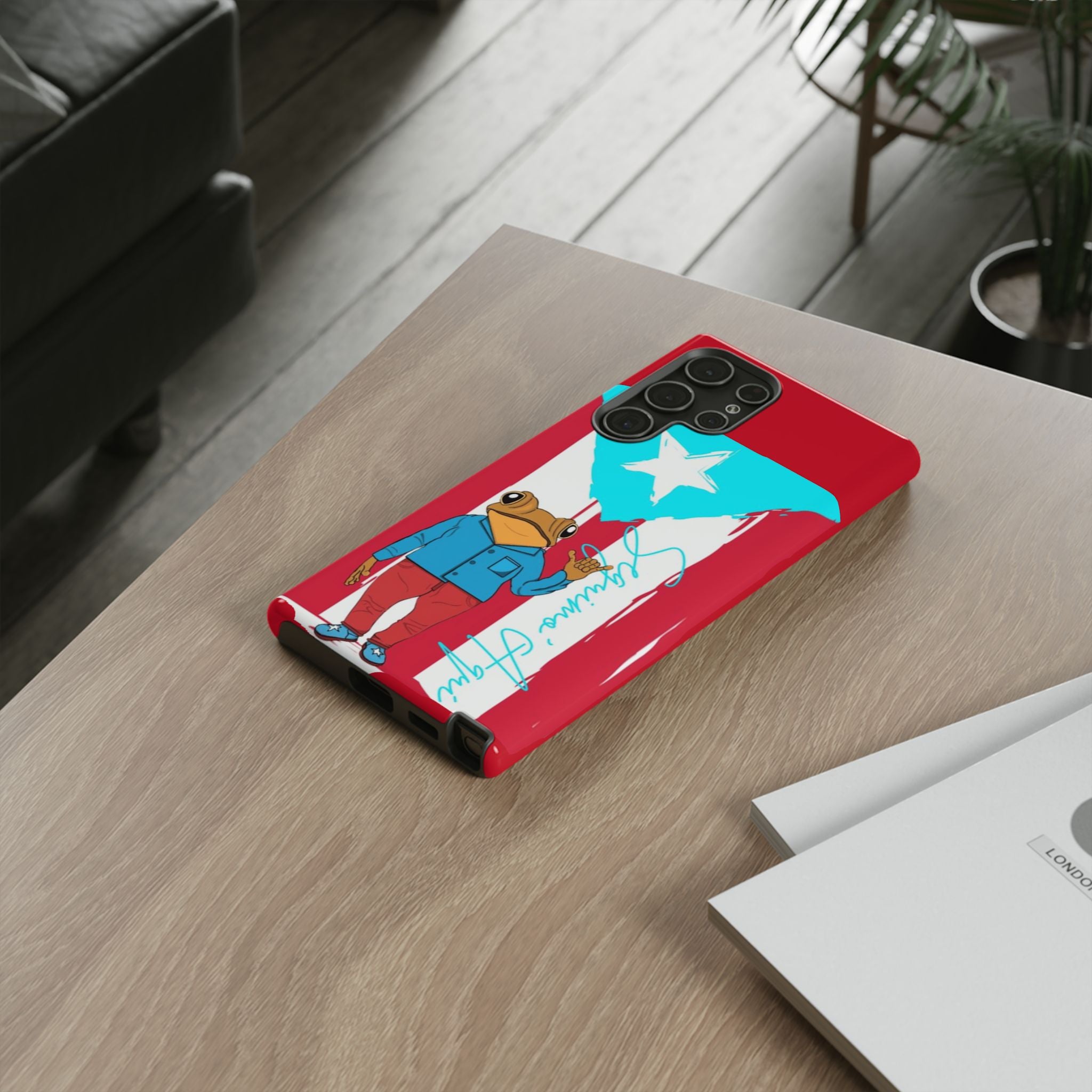 Puerto Rican Flag Frog Design ("Señorita Hops")Phone Case Isla del Encanto Phone Case – Puerto Rican Style