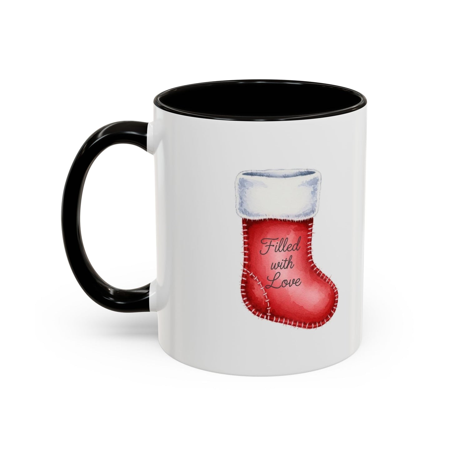 Holiday Mugs Christmas Gift Ideas Hot Cocoa & Coffee Cup Designs Filled with Love - Colorful 11oz & 15oz