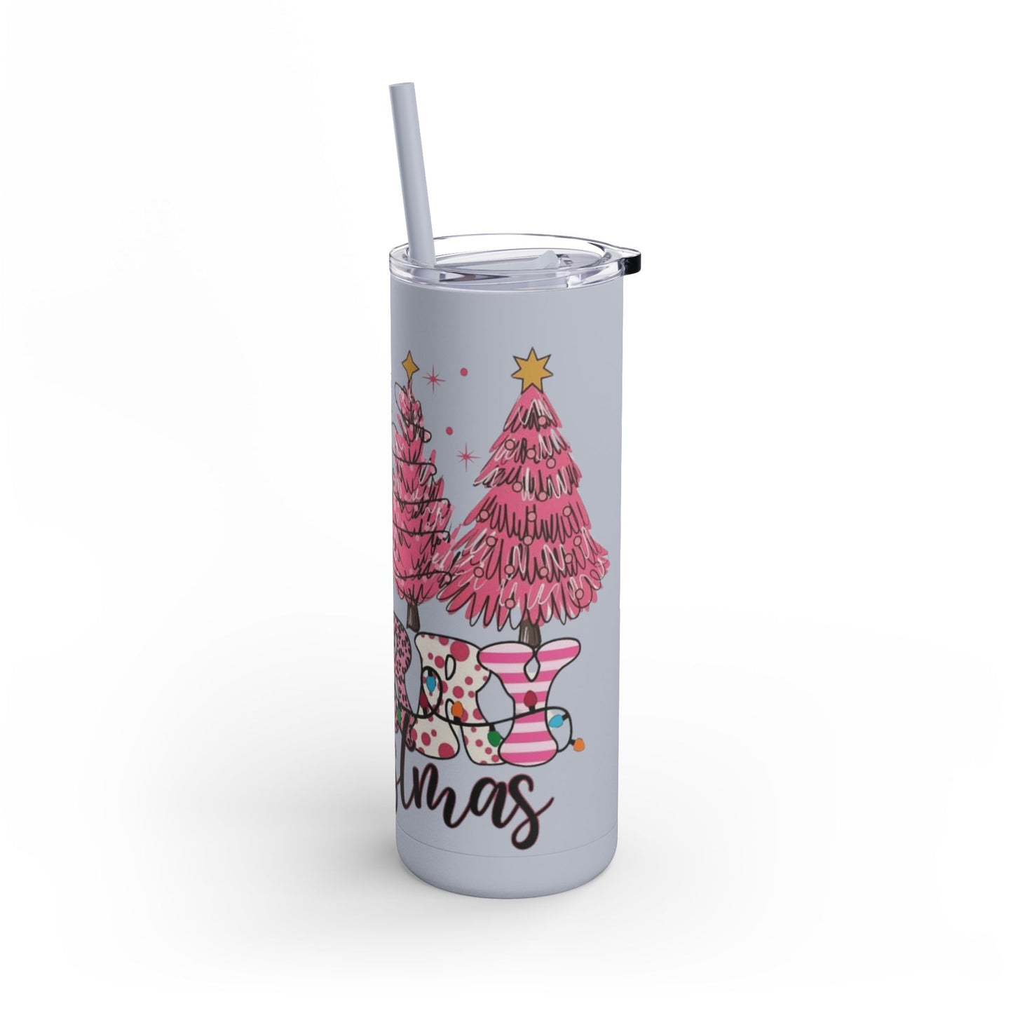 Christmas Tree Tumbler - 20oz Skinny Matte Drinkware Christmas gift mug