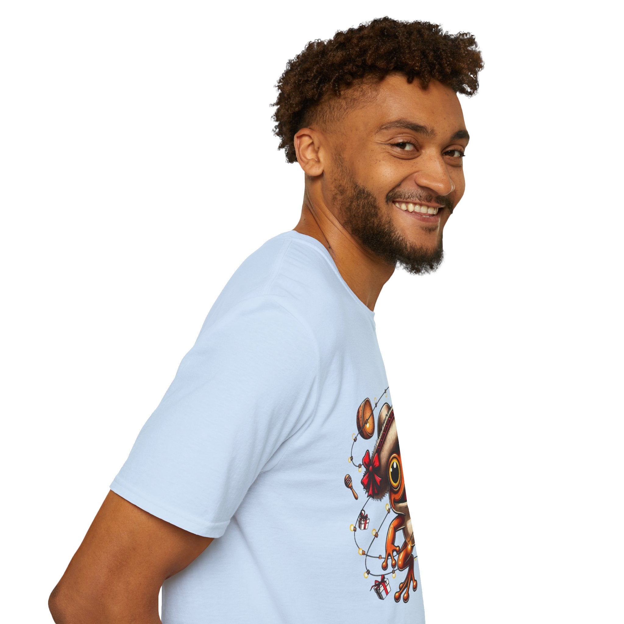 Puerto Rico Frog Holiday T-Shirt  Cute Coquí with Flag Heart (Christmas) Puerto Rico Navidades