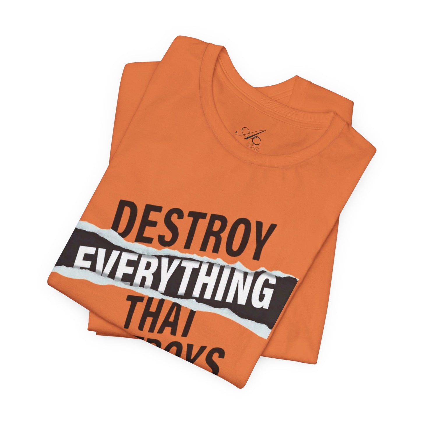 Destroy Everything That Destroys You T-Shirt  Bold Typographic Graphic Tee