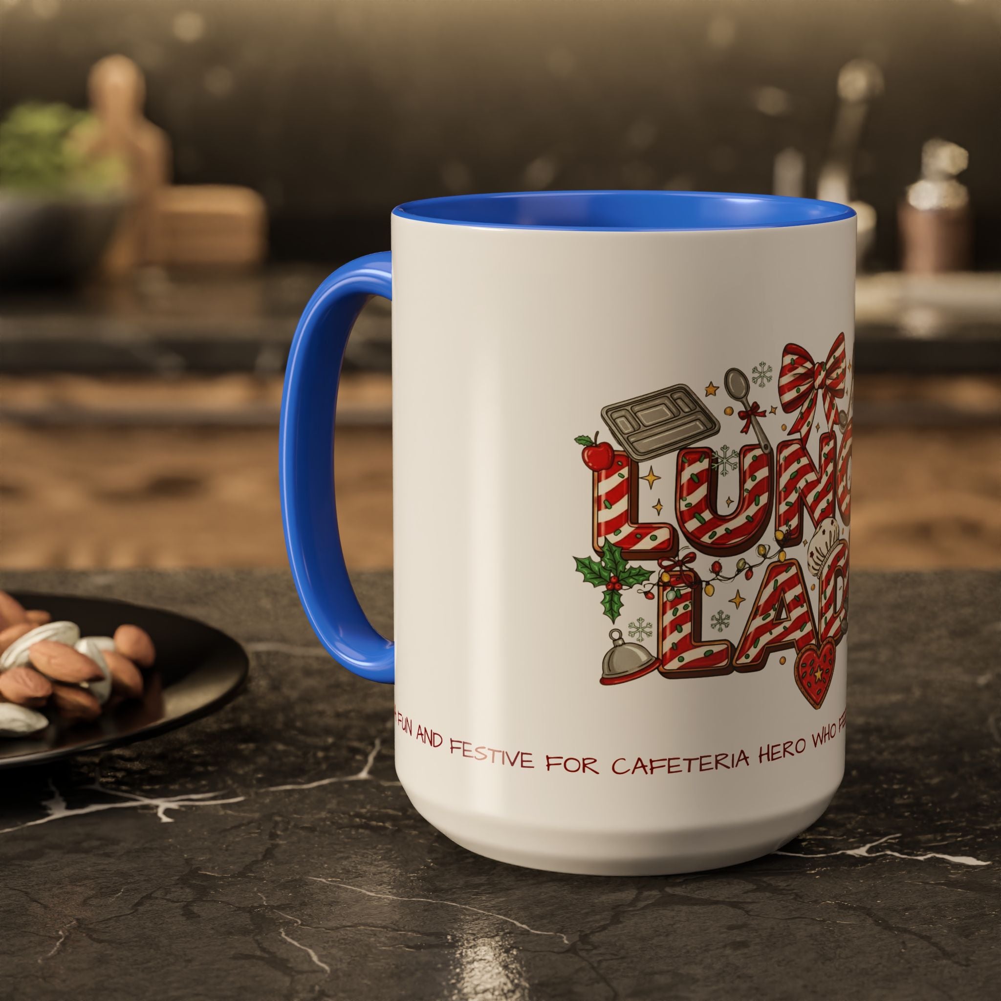 Lunch Lady Mug "Cafeteria Hero Who Feeds the Whole School With Love" | 11oz/15oz Gift  School Staff Christmas Mug Collection
