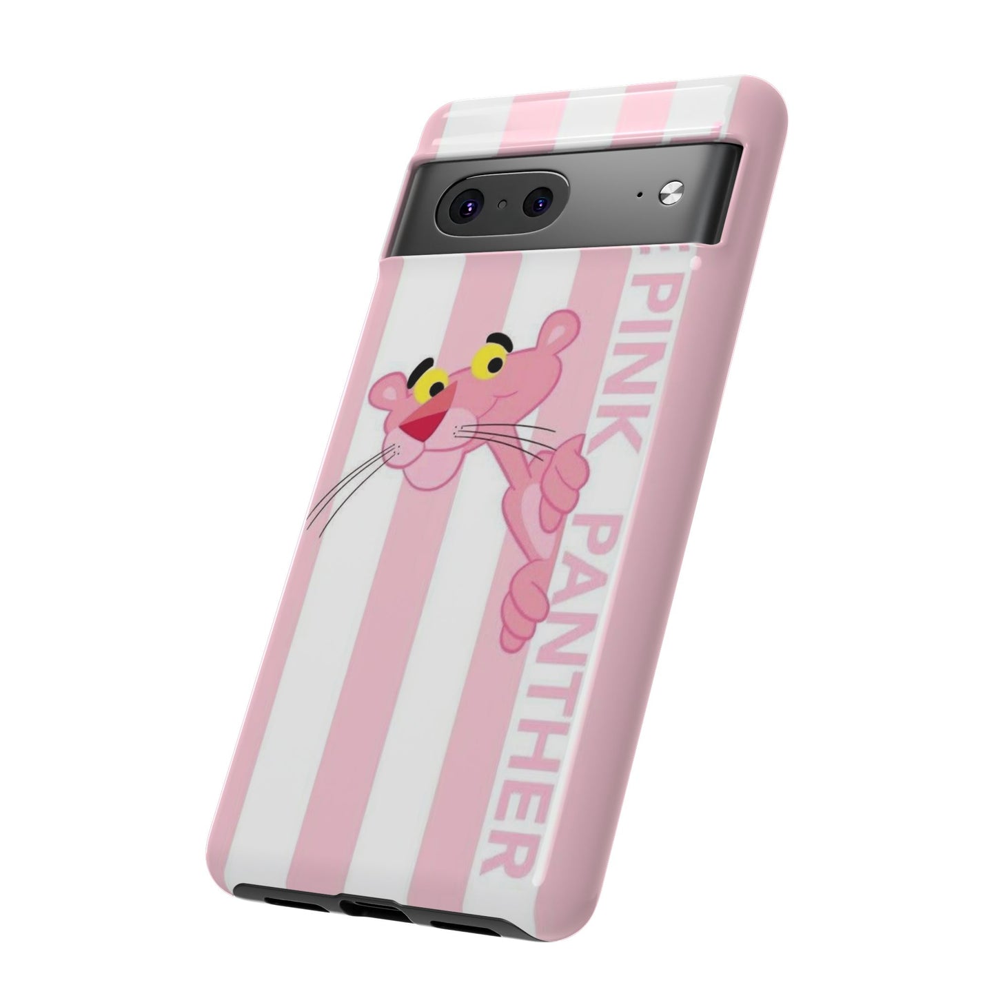 Pink Panther Tough Case Retro Striped Phone Case with "The Pink Panther" Design