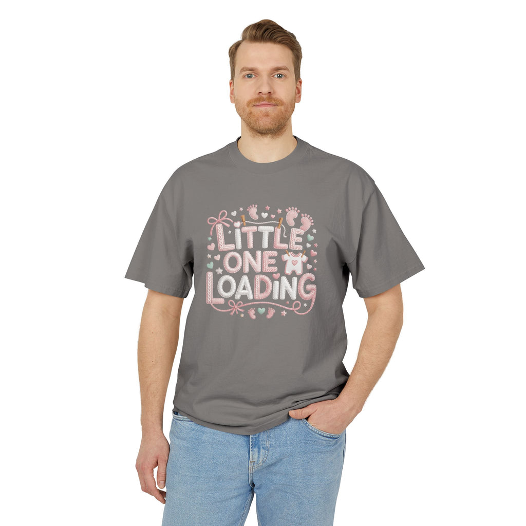 Pregnancy Announcement T‑Shirt  “Little One Loading” Cute Pastel Maternity Tee
