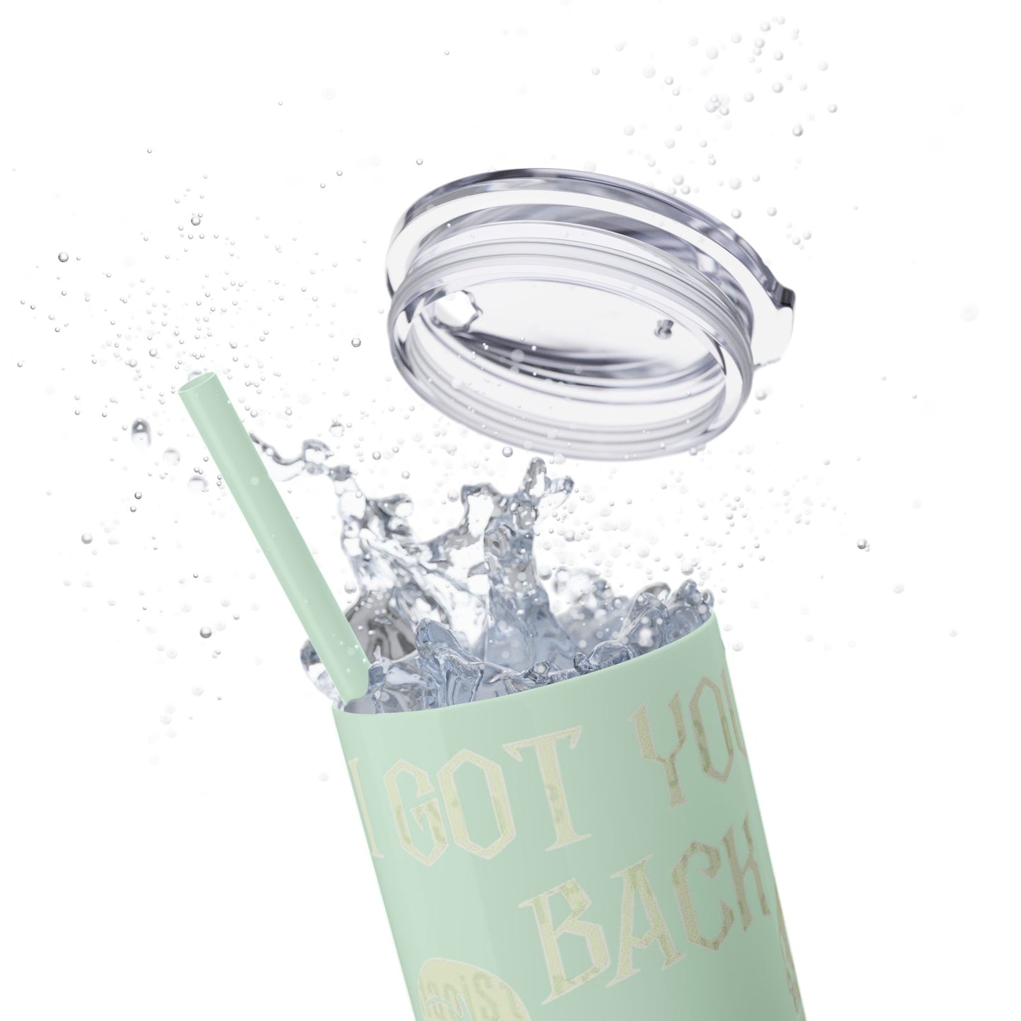 Halloween Skeleton-Themed Tumbler, Got Your Back Drinkware, I Got Your Back Skinny Tumbler, Cute Gifts for Halloween, Fun Vibes for Parties
